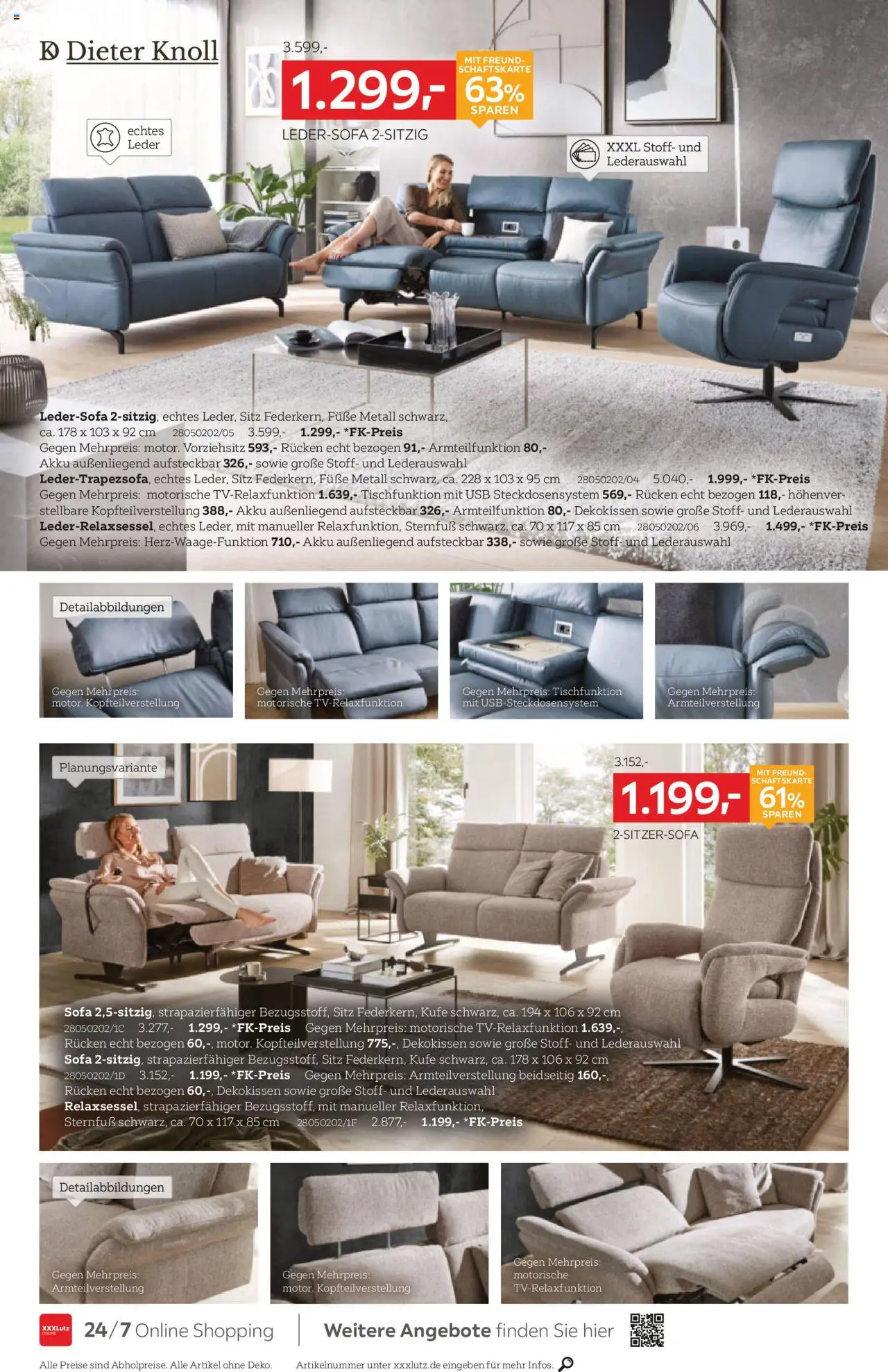 XXXL Lutz Polster Spezial - gültig ab dem 25.08.2025 | Seite: 2 | Produkte: USB, Ledersofa, Sofa