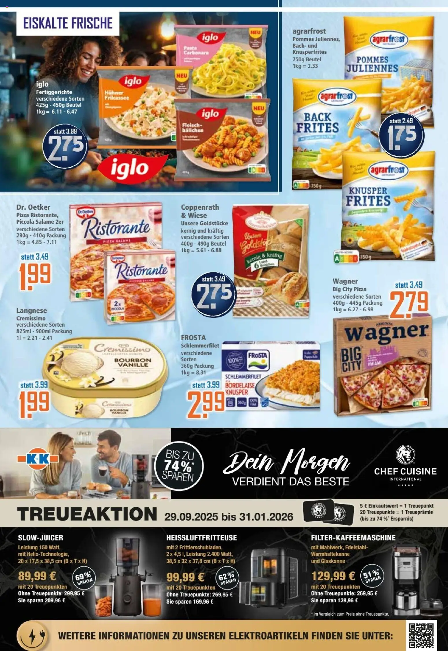 Klaas & Kock Prospekt – gültig ab 03.11.2025 | Seite: 5 | Produkte: Iglo, Fertiggerichte, Filterkaffeemaschine, Fleisch
