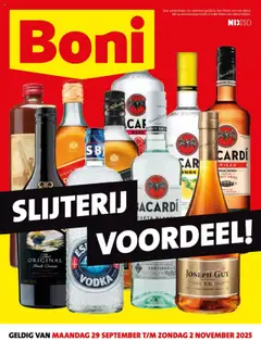 Boni -  Slijterij folder  - Voorbeeld van een folder van Boni, geldig van 29.09.2025