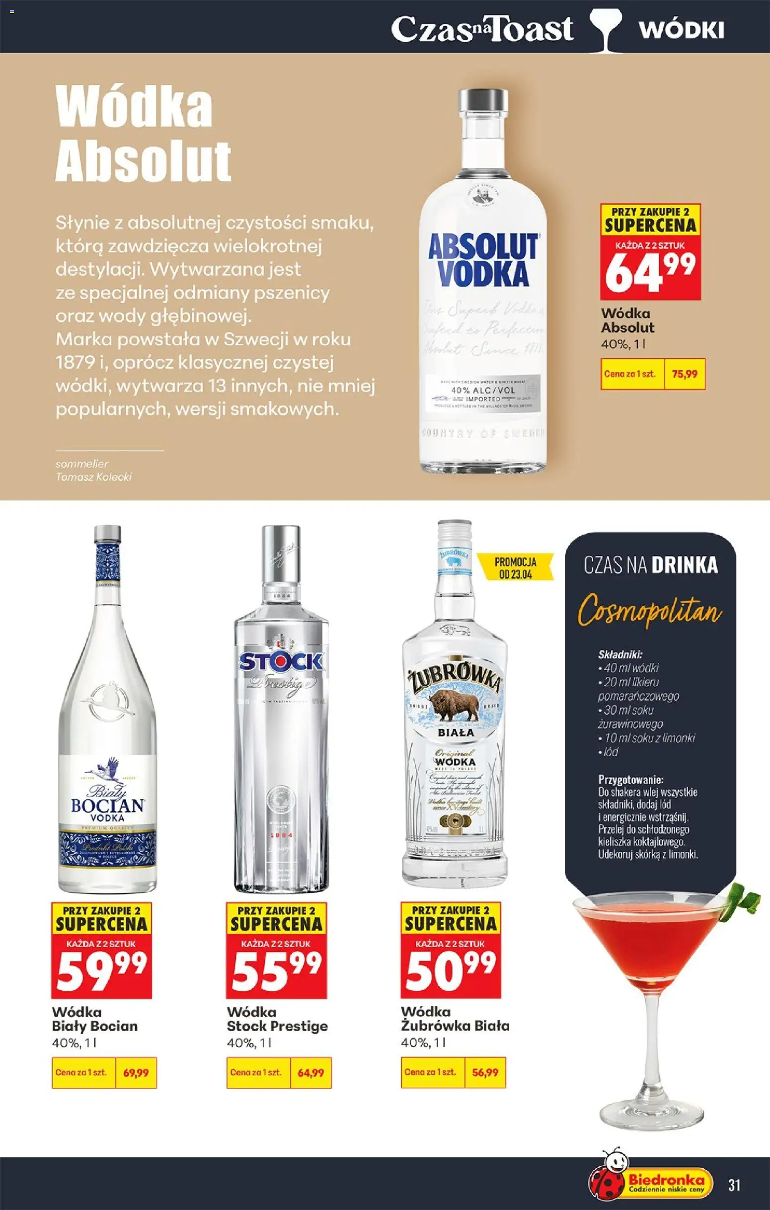 Biedronka gazetka - Czas na toast od 20.04.2026 | Strona: 31