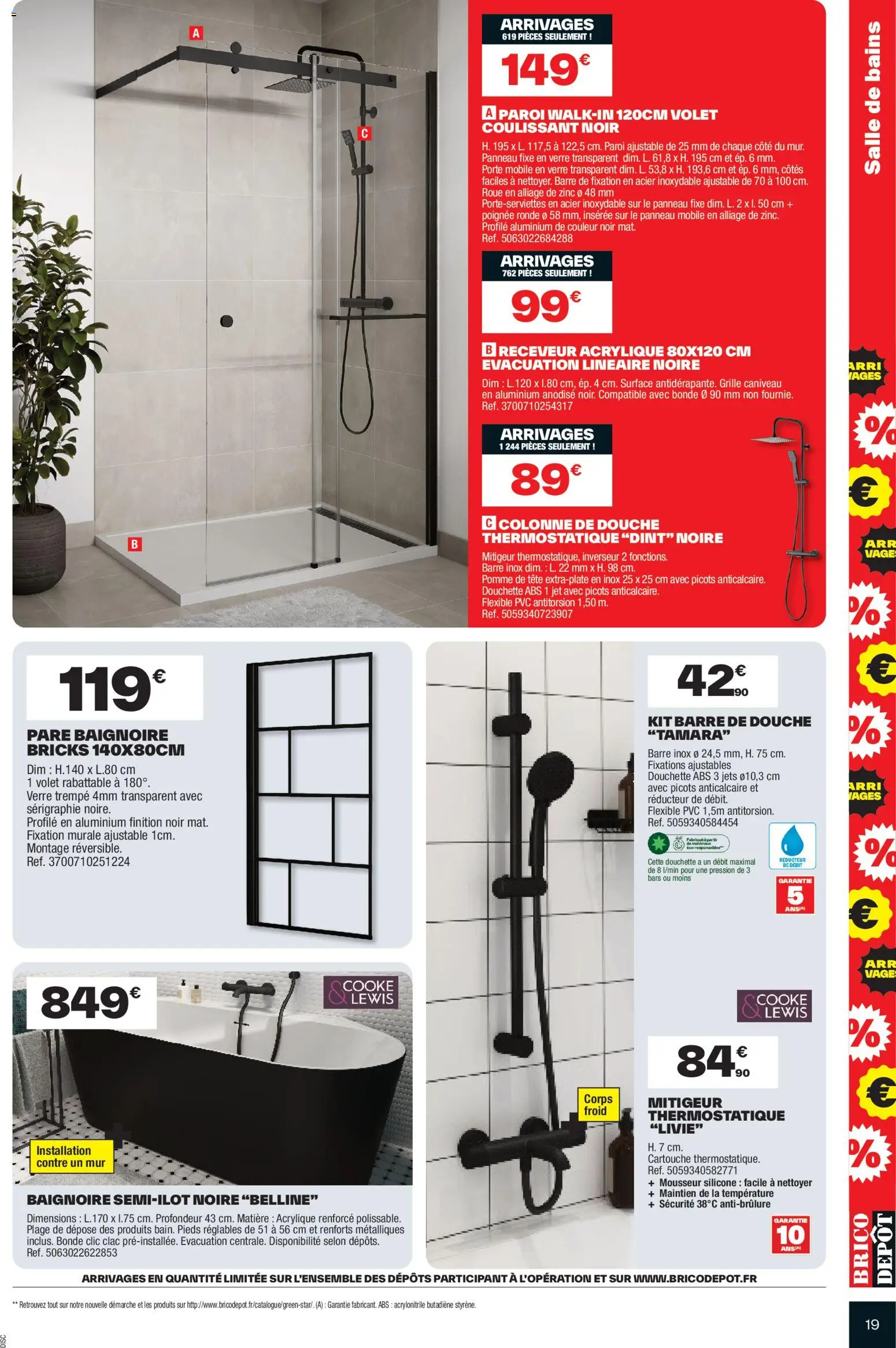 {H1} | Page: 19 | Produits: Pomme, Porte, Baignoire, Cartouche