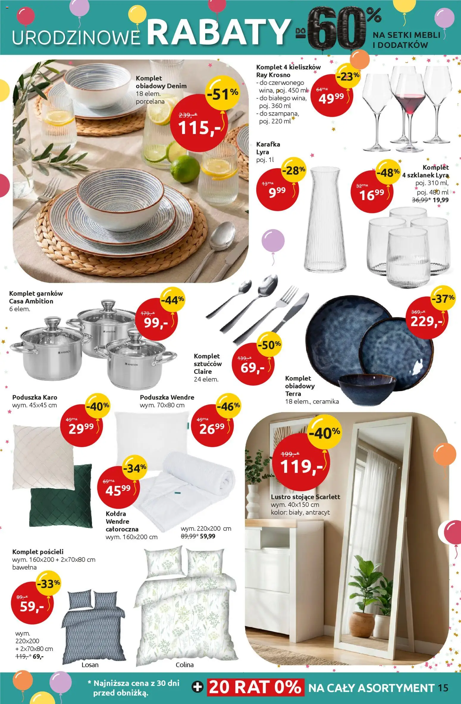 Black Red White promocje od 02.03.2026 | Strona: 15 | Produkty: Poduszka, Lustro, Komplet garnków, Kołdra