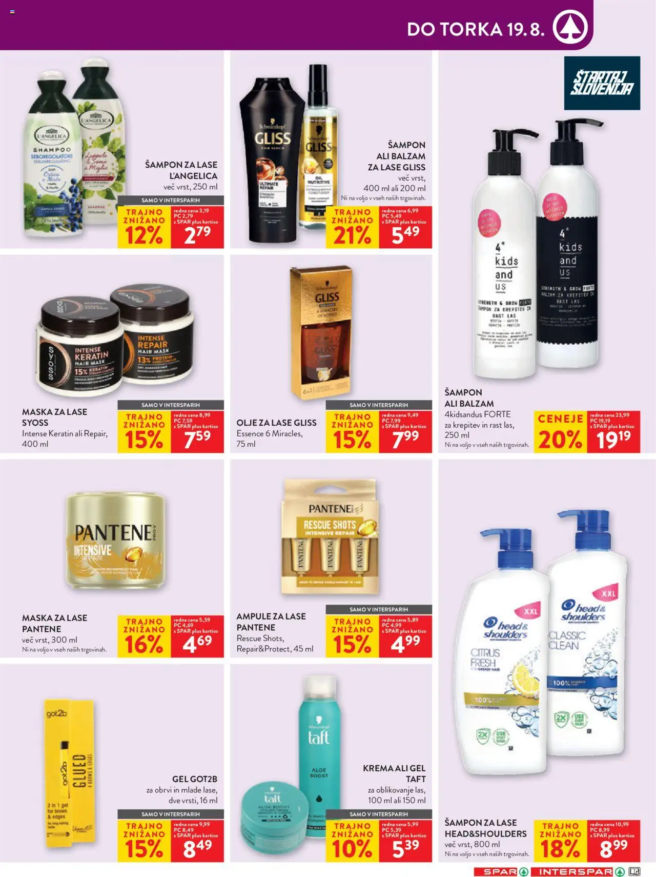 Spar katalog 33/25 │ velja od 13.08.2025 | Stran: 31 | Izdelki: Sampon, Olje za lase, Krema, Olje