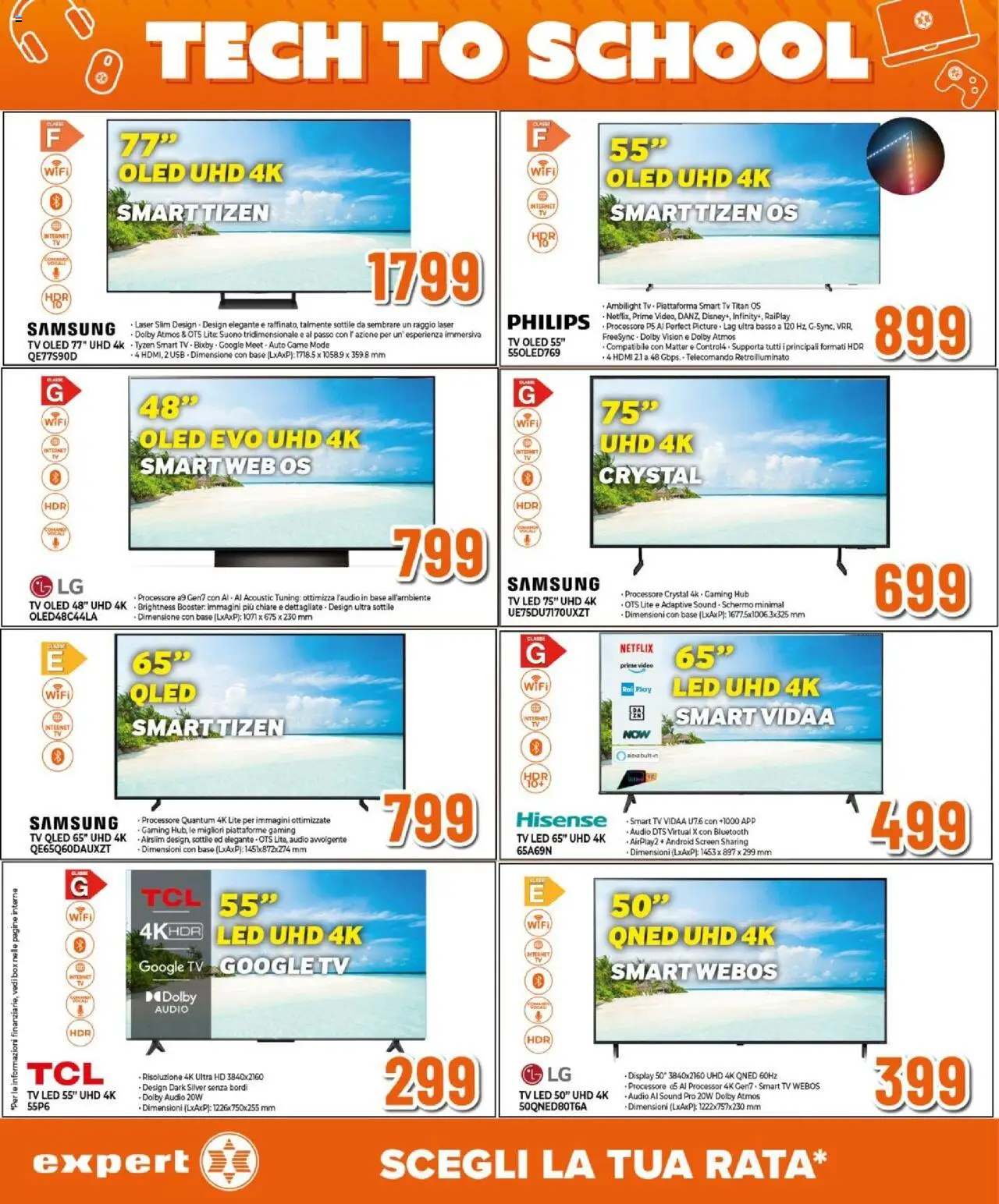 Volantino Expert del 14.08.2025 | Pagina: 16 | Prodotti: smart TV, TV, Audio, USB