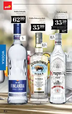 Pogląd oferty "POLOmarket katalog - Alkoholi" - ważna od 05.03.2026 | Strona: 10 | Produkty: Wódka finlandia, Żubrówka, Vodka, Wódka
