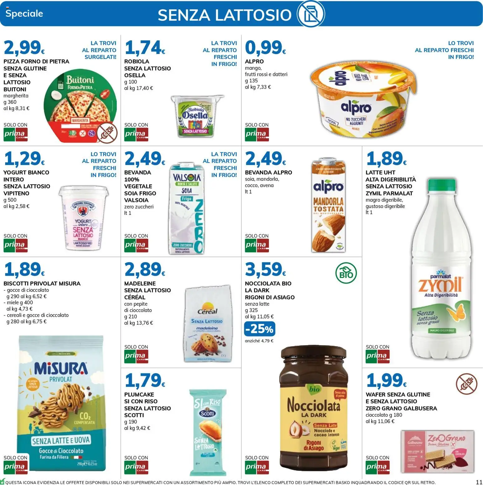 Volantino Basko del 03.01.2026 | Pagina: 11 | Prodotti: Cereali, Biscotti, Latte, Robiola