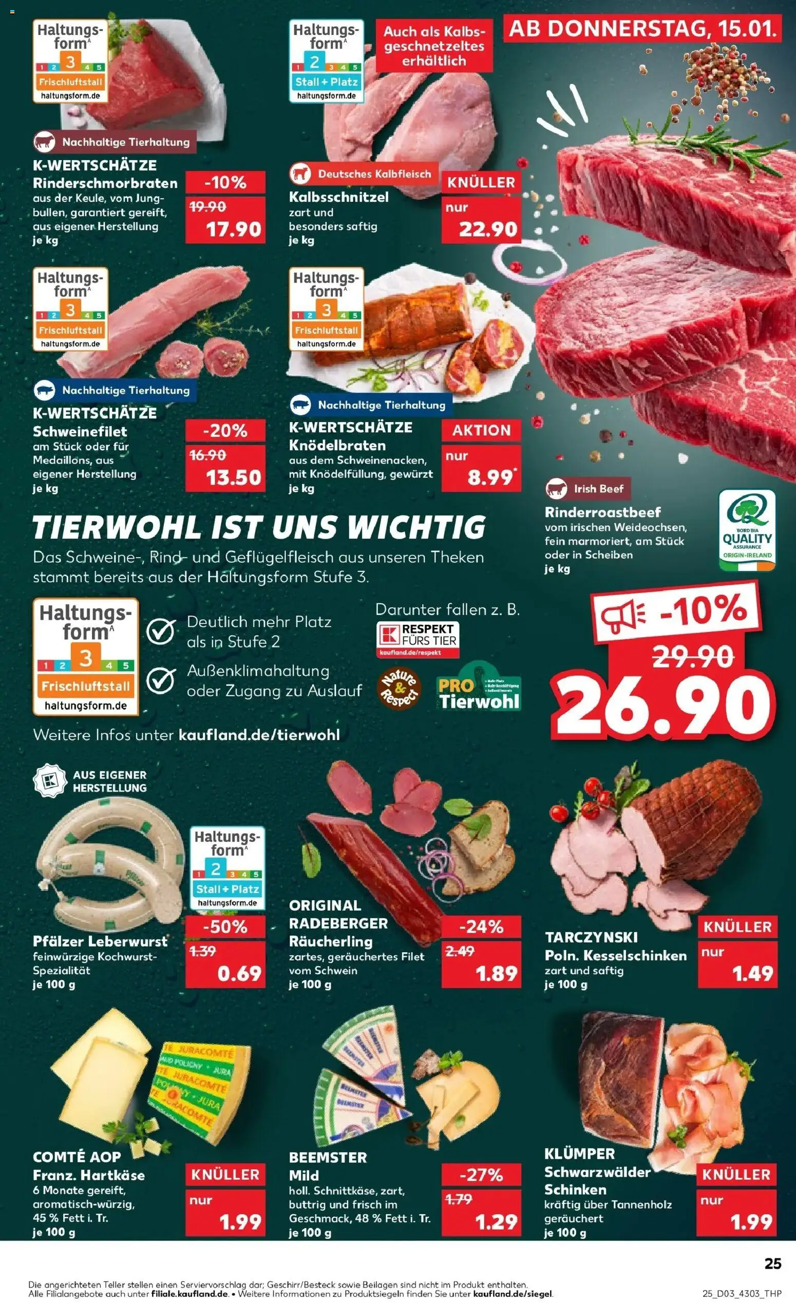 Kaufland prospekt Garbsen	 – gültig ab 15.01.2026 | Seite: 25 | Produkte: Schweinefilet, Schinken