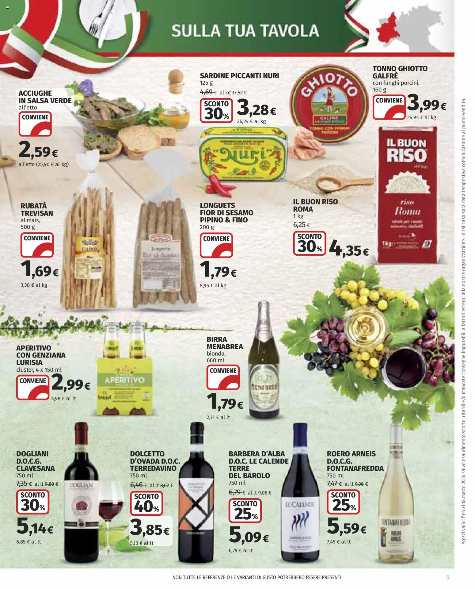 Volantino COOP del 05.03.2026 | Pagina: 9 | Prodotti: Salsa, Funghi, Acciughe, Tonno