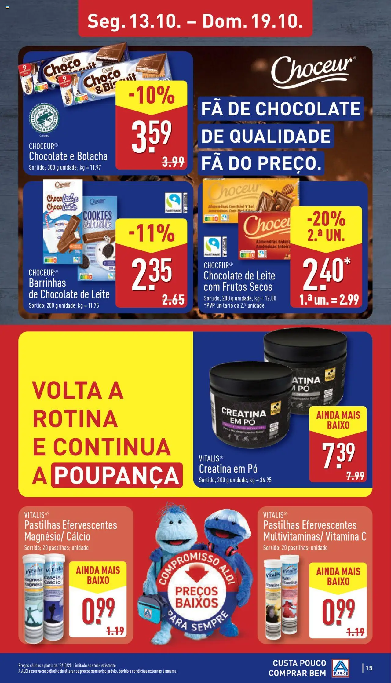 Aldi folheto │ válido de 13.10.2025 | Página: 15 | Produtos: Amêndoas, Cálcio, Sal, Leite