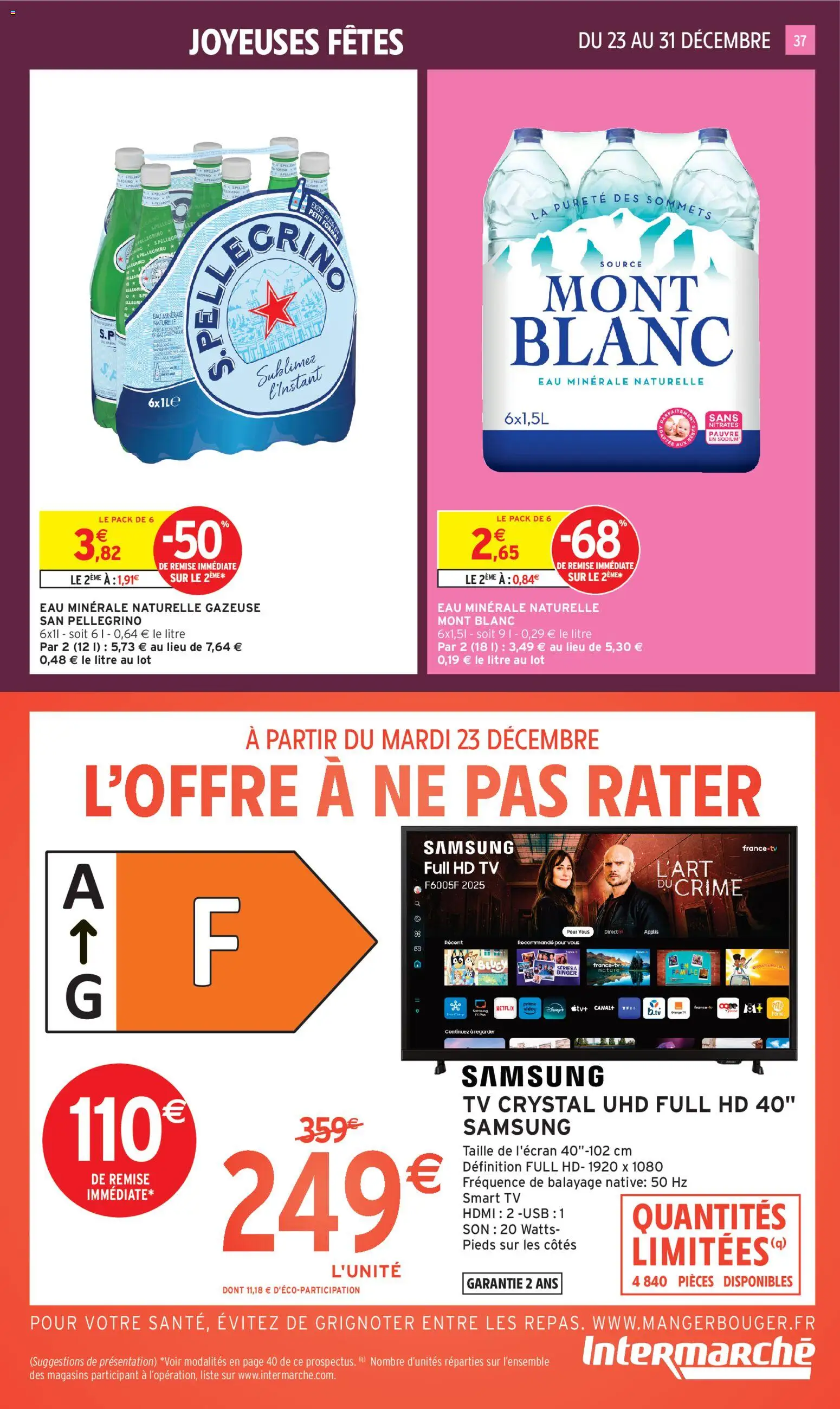 {H1} | Page: 37 | Produits: Vidéo, USB, Eau minérale naturelle, Smart TV