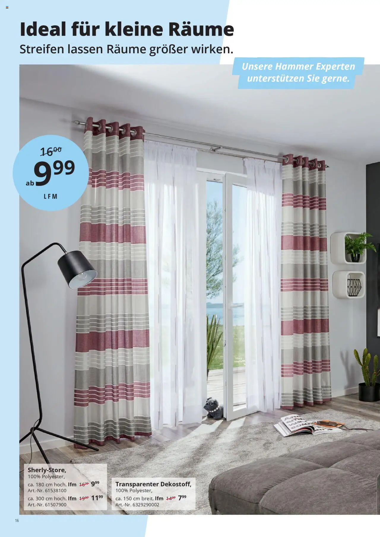 Hammer Zuhause Gardinentischware – gültig ab 01.09.2025 | Seite: 16