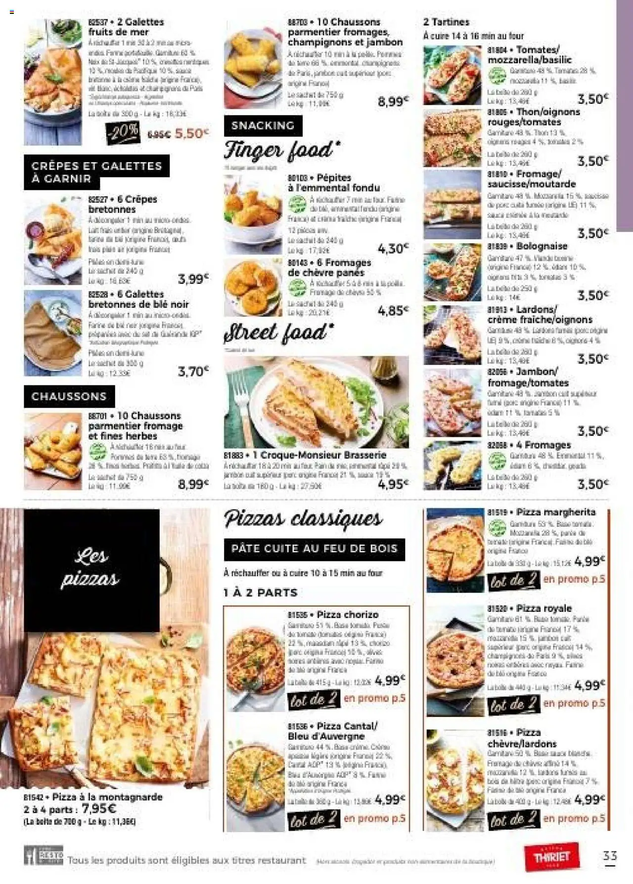 {H1} | Page: 33 | Produits: Fromage, Moutarde, Saucisse, Crème