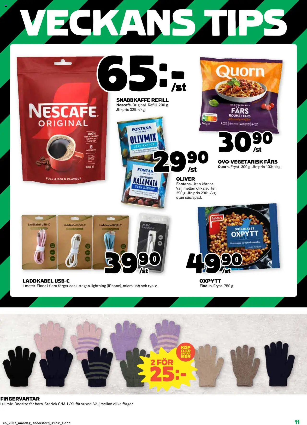 Coop reklamblad aktuell från 08.09.2025 | Sida: 11 | Produkter: Oliver, USB