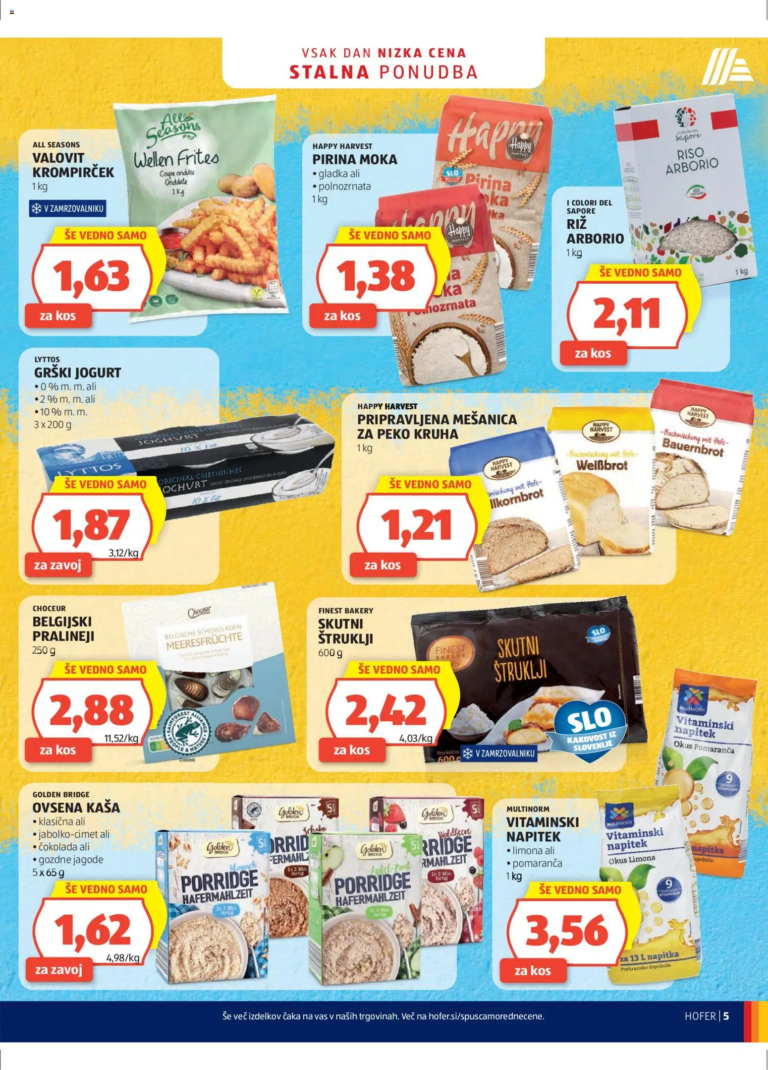Hofer SI katalog | vrijedi od 25.02.2026 | Stranica: 5 | Proizvodi: Jogurt, Čokolada, Jagode