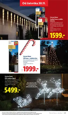 LED lanac - svetleće drvo, Okvir sa 8 pojedinačnih LED kablova i dekorativnom LED zvezdom. Dimenzije: cca 320 x 220 cm (Ø x V) - pregled Lidl kataloga - važi od 10.11.2025 | Strana: 37 | Proizvode: Kabl, Sijalica, LED sijalica, Svetleće Drvo
