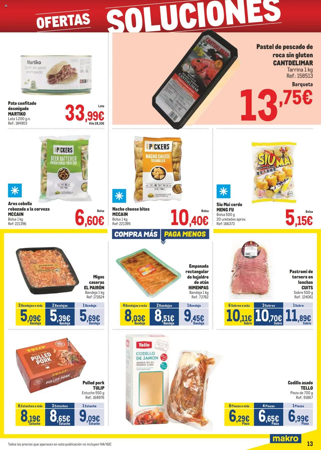 Makro - Precios Canarias │ válido desde el 04.08.2025 | Página: 13 | Productos: Cerveza, Cerdo, Παγωμένο τσάι, Bolsa