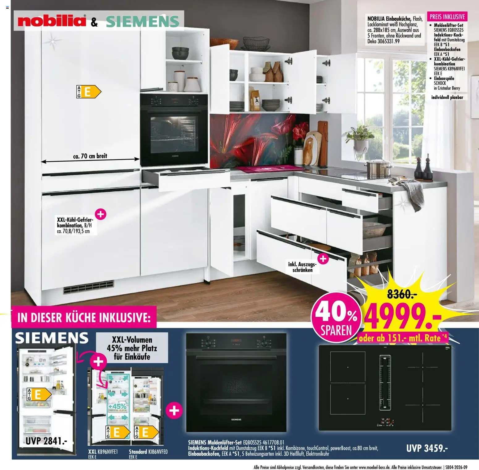 SB Möbel Boss Prospekt 	 – gültig ab 17.01.2026 | Seite: 9 | Produkte: Siemens, Küche, Dunstabzug