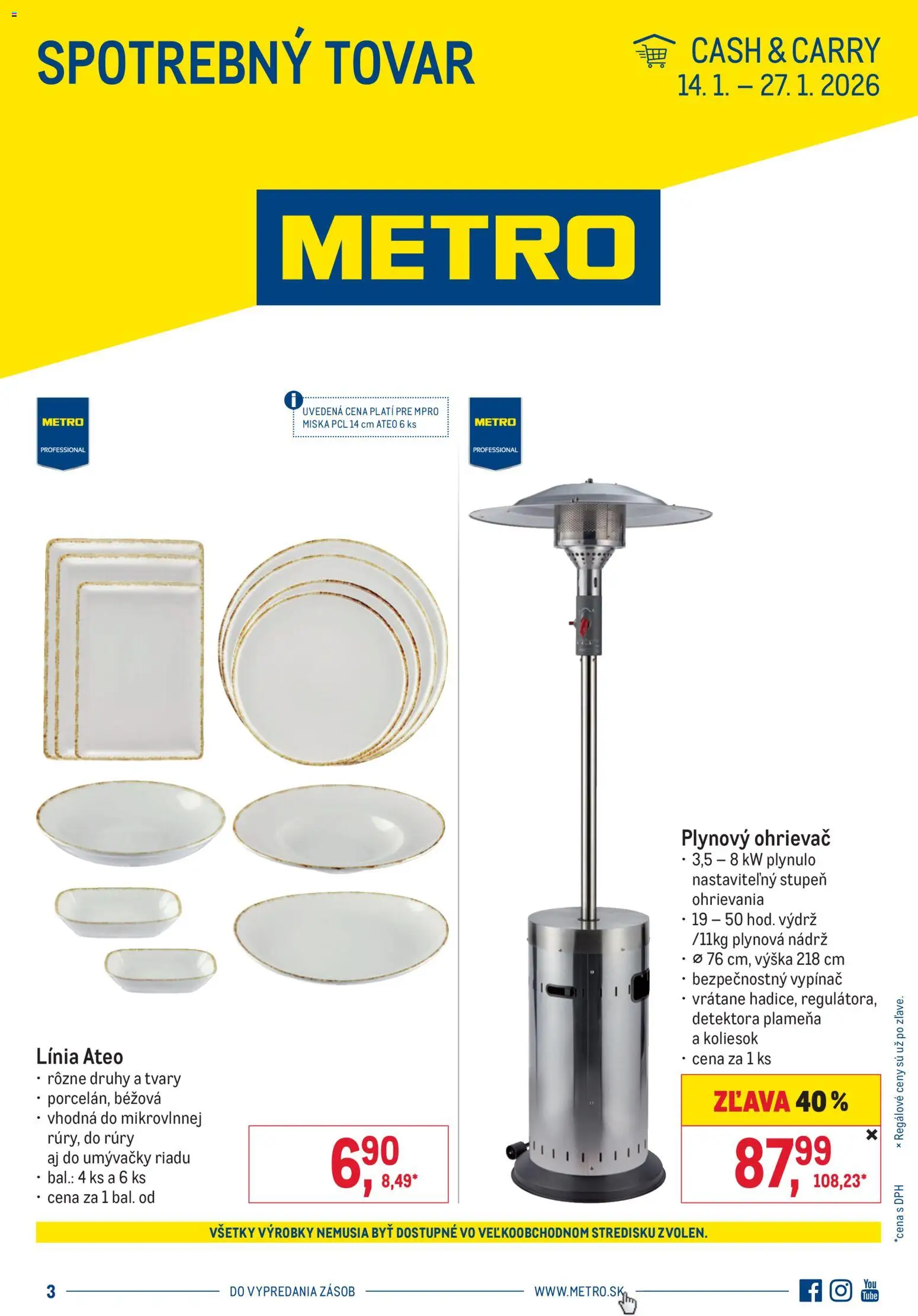 Nové Metro akcie – leták je platný od 14.01.2026 | Strana: 1 | Produkty: Ohrievač
