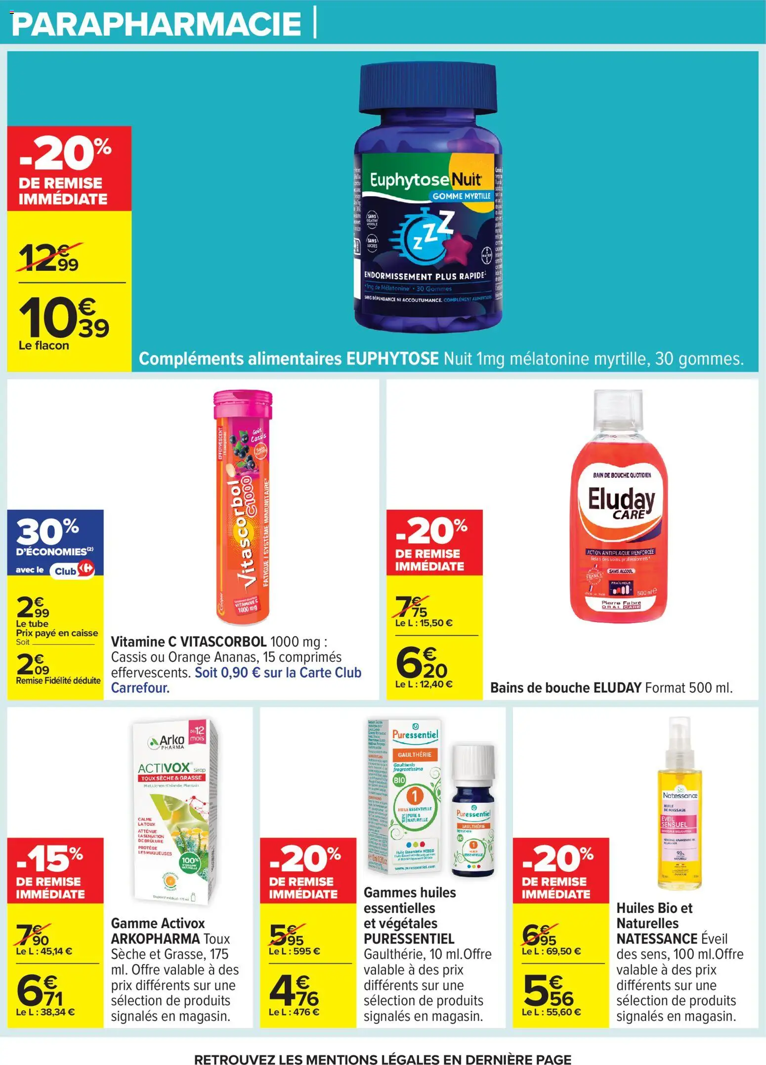 {H1} | Page: 53 | Produits: Alcool, Cassis, Bain de bouche, Huile