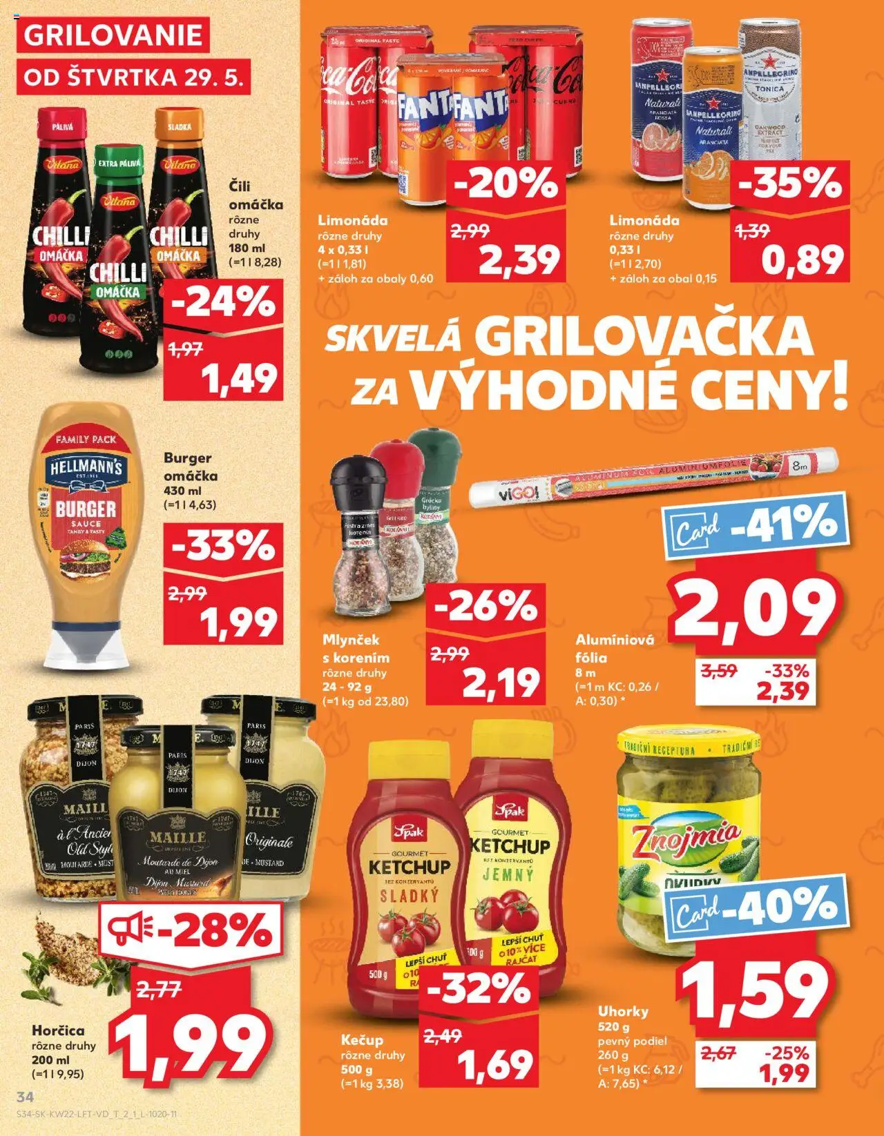 Nové Kaufland akcie – leták je platný od 29.05.2025 | Strana: 34 | Produkty: Chilli, Omáčka, Uhorky, Mlynček