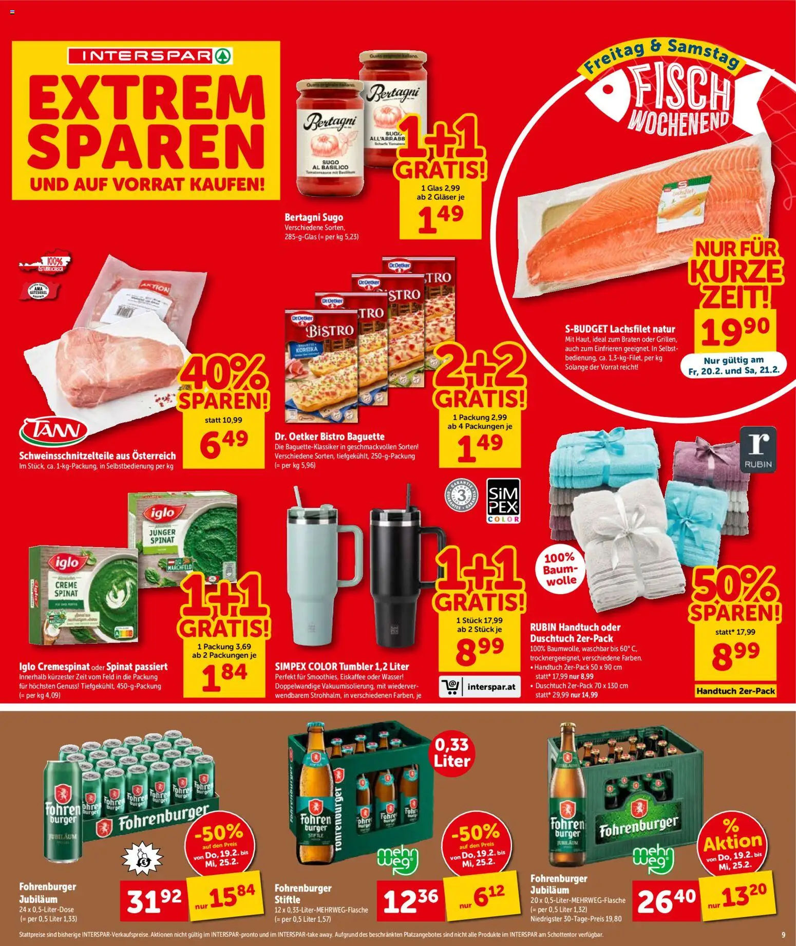 Interspar Flugblatt - Vorarlberg gültig ab 19.02.2026 | Seite: 10 | Produkte: Wasser, Jääkaappipakastin, Creme, Fisch