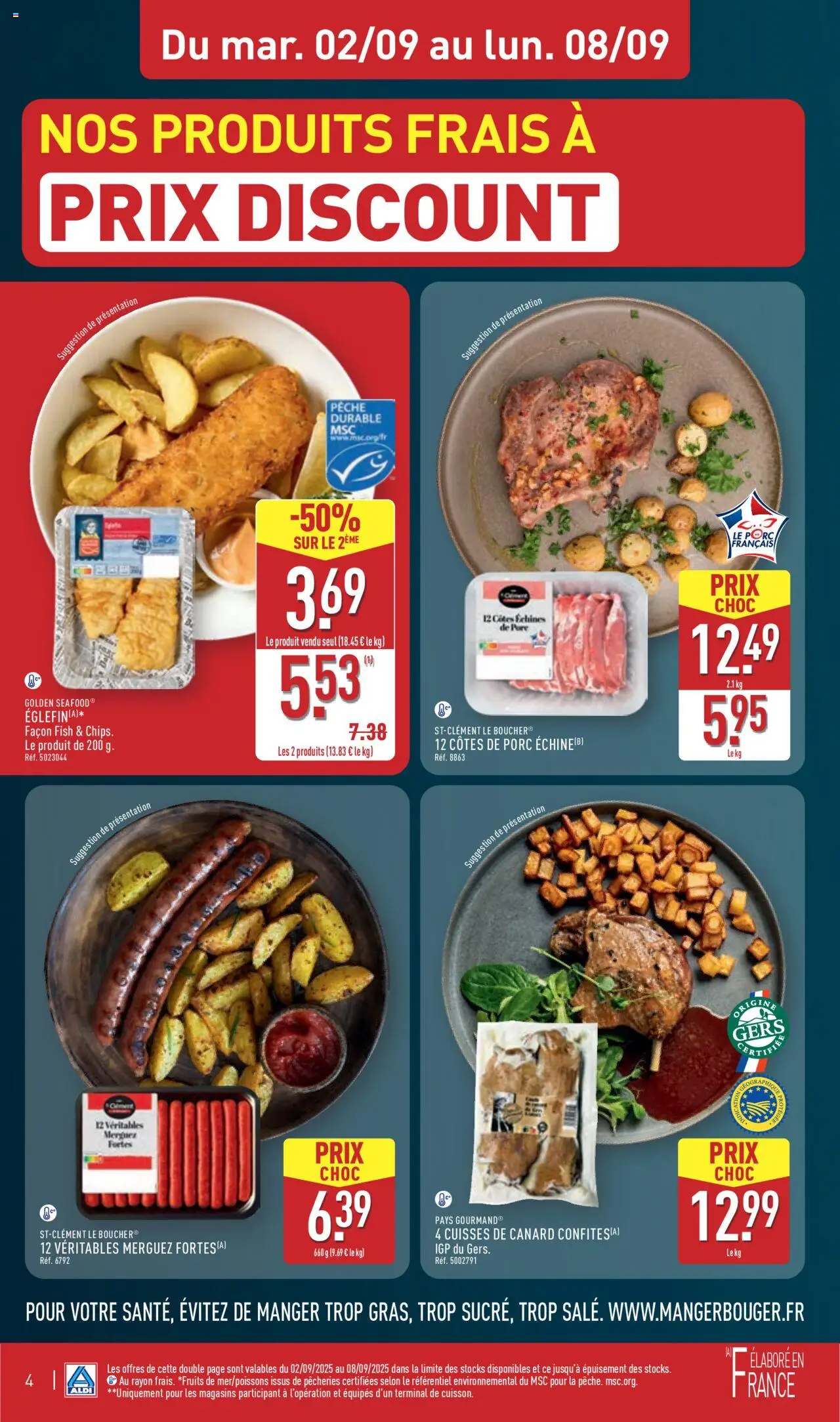  | Page: 7 | Produits: Merguez, Cuisses de canard, Porc, Chips