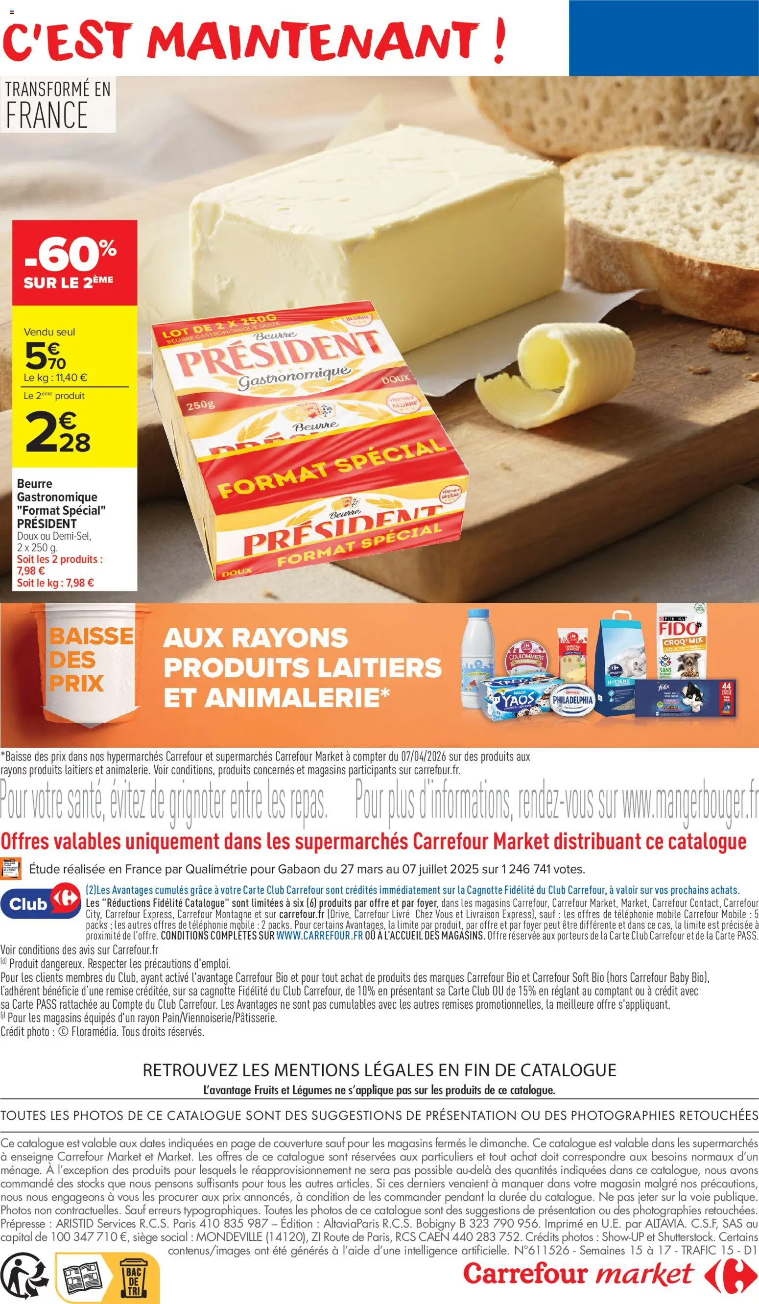 {H1} | Page: 15 | Produits: Couverture, Philadelphia, Livre, Beurre gastronomique doux