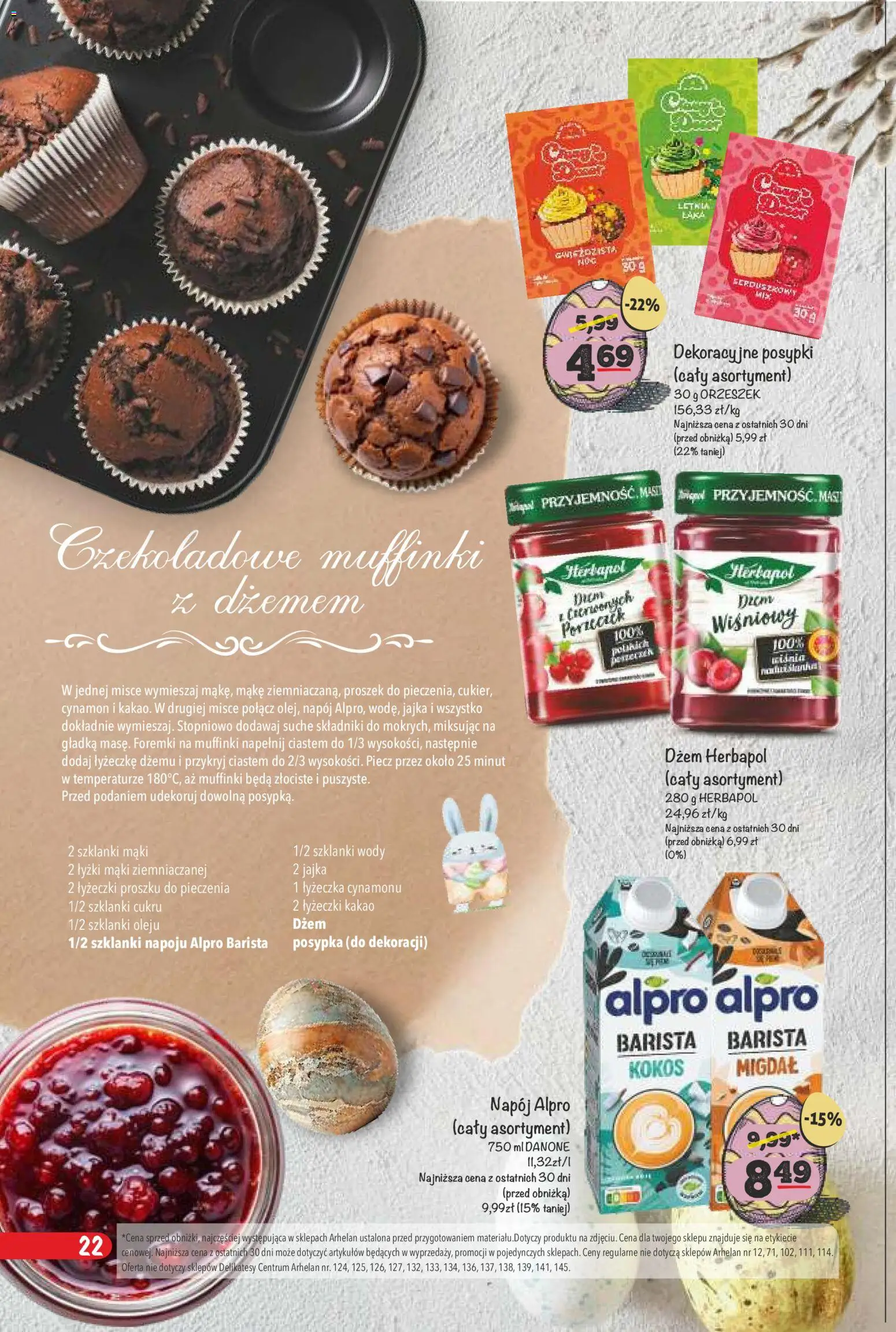 Arhelan gazetka - Smaki Wielkanocy od 20.03.2026 | Strona: 22 | Produkty: Kakao, Delikatesy, Jajka, Szklanki