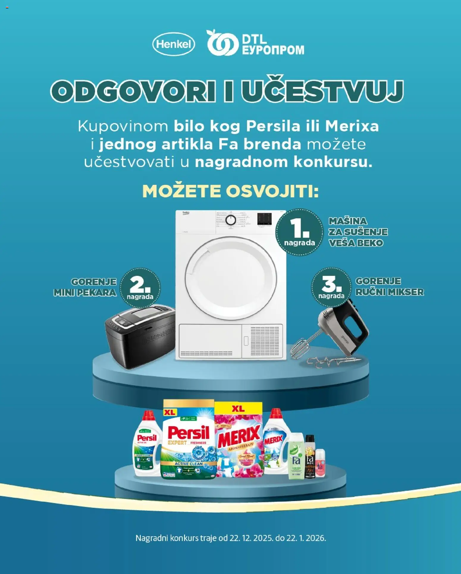 Europrom katalog - važi od 22.12.2025 | Strana: 2 | Proizvode: Mikser, Pekara, Ručni mikser, Persil