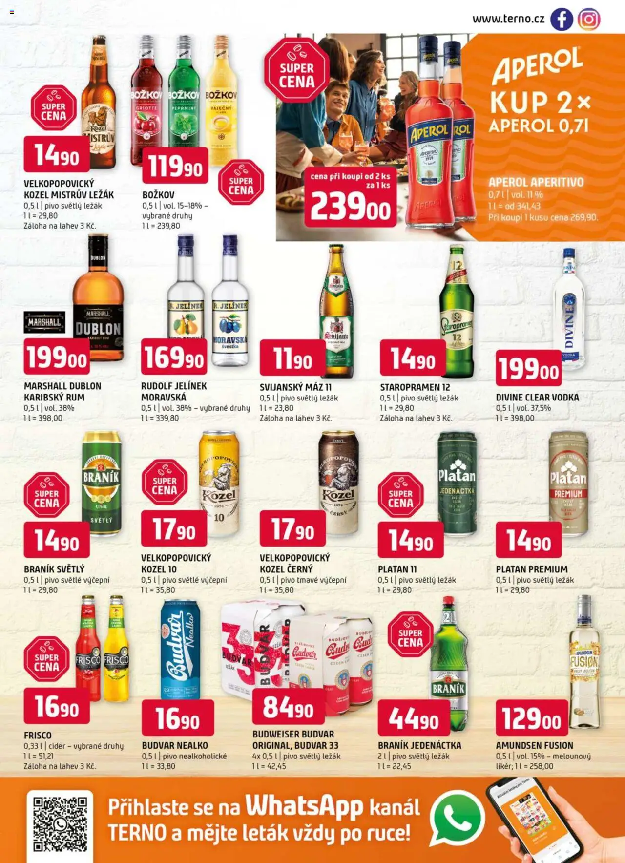 Terno leták - Český Krumlov od 03.09.2025 | Strana: 13 | Produkty: Rum, Pivo, Aperitivo, Budvar 33