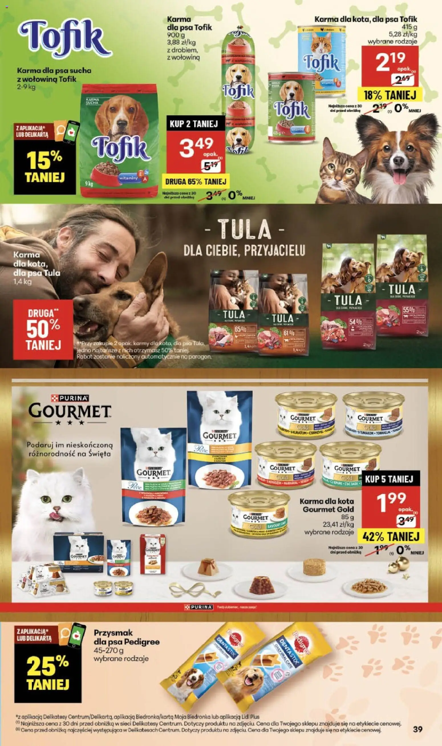 Delikatesy Centrum Black Friday od 20.11.2025 | Strona: 39 | Produkty: Delikatesy, Karma dla kota, Karma dla psa, Wołowina