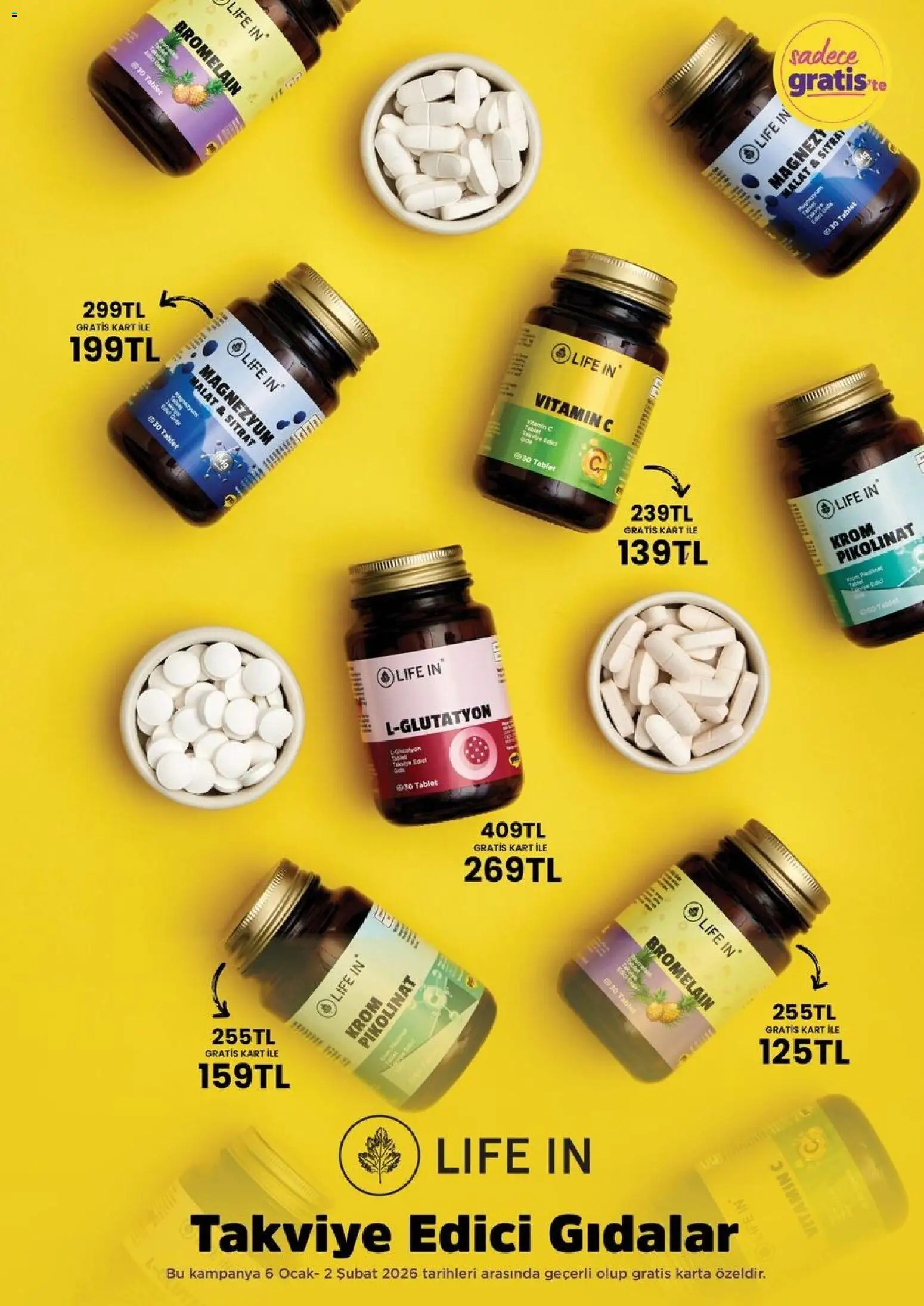 Gratis aktüel ürünler kataloğu yayımlandı! Bu hafta 01 - 31 Ocak 2026 günü Gratis indirimli ürünleri