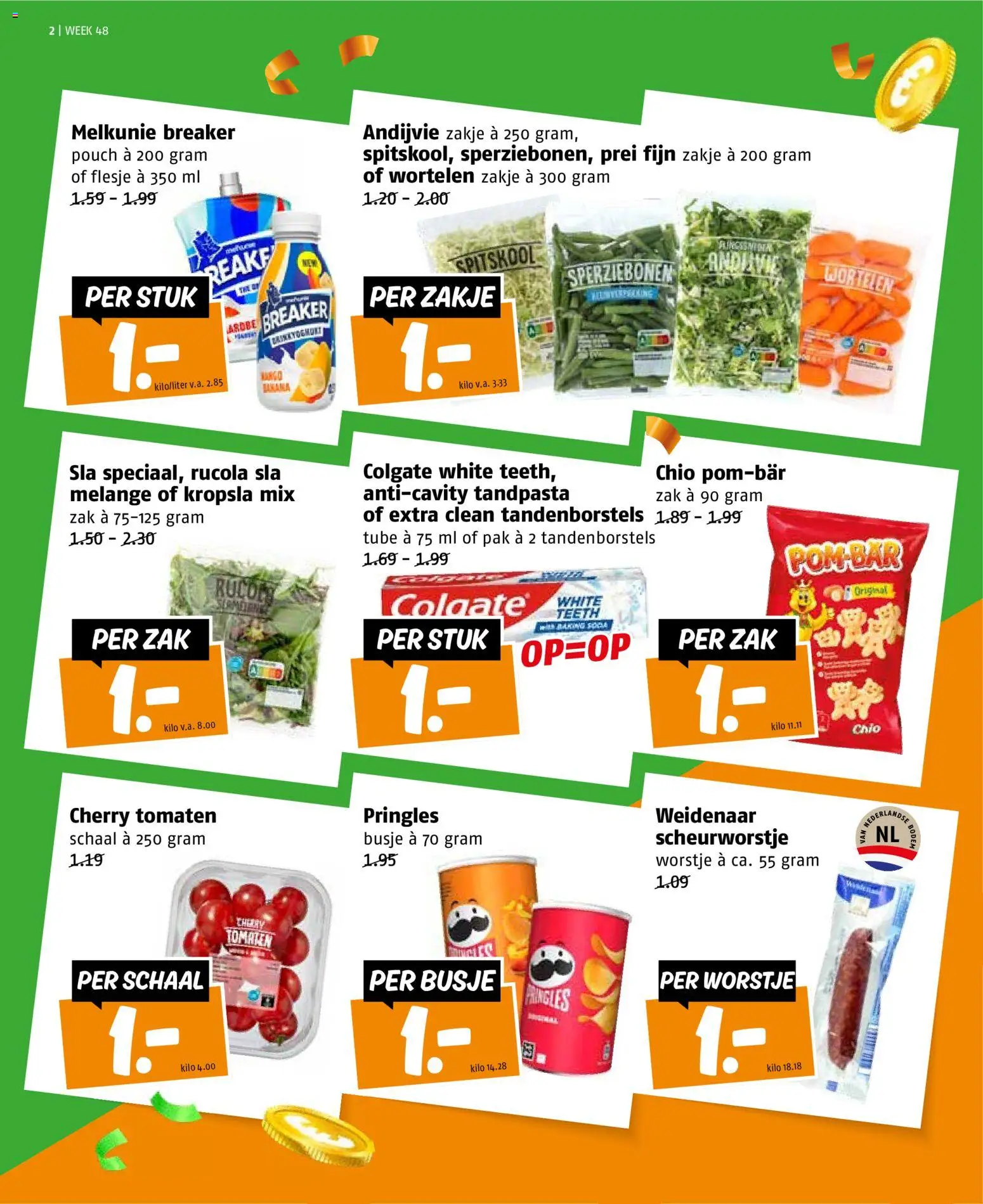 {H1} | Pagina: 2 | Producten: Sla, Prei, Zak, Pringles