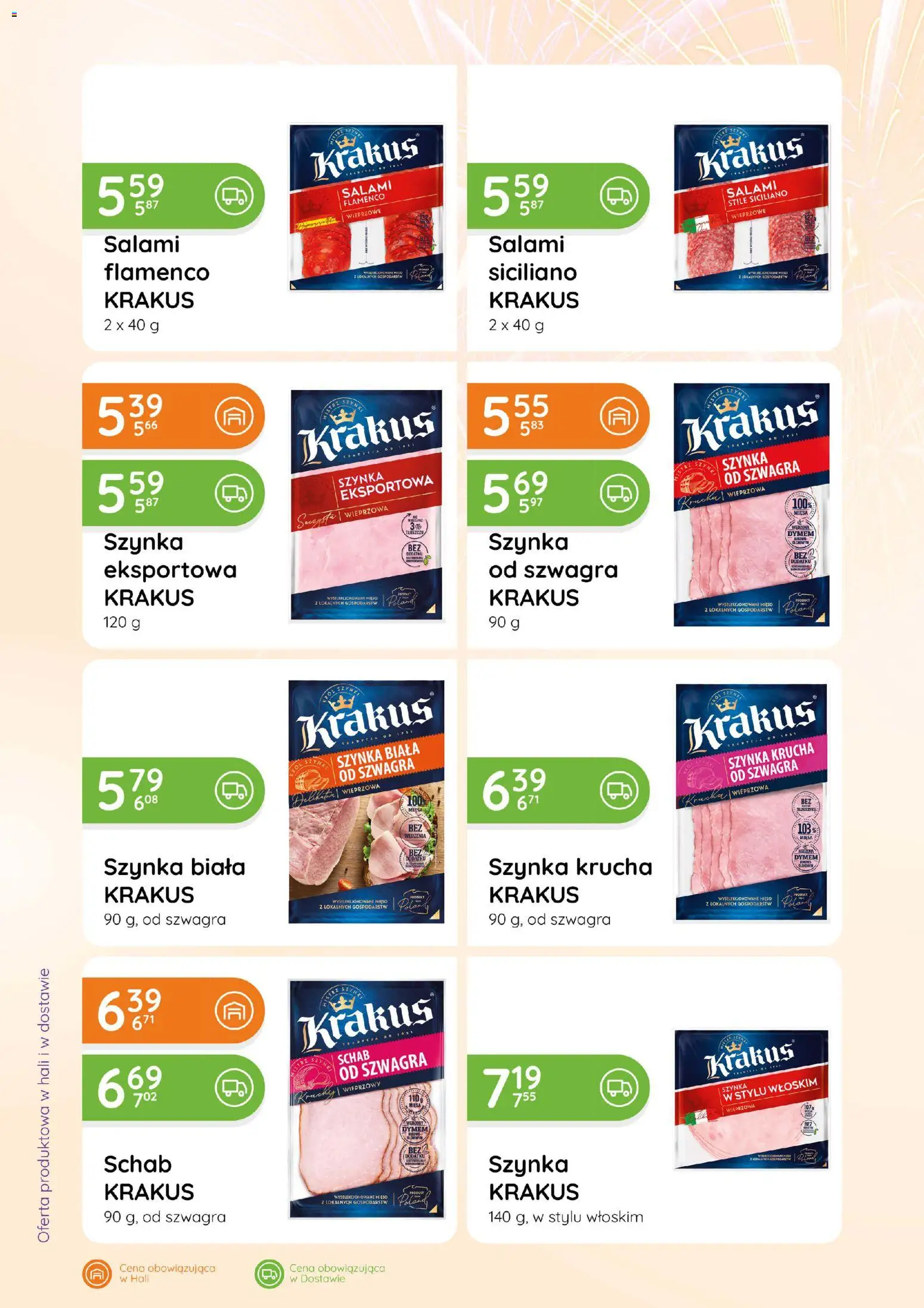 Eurocash Gazetka - Katalog Wędliny od 01.01.2026 | Strona: 8 | Produkty: Schab, Szynka, Salami