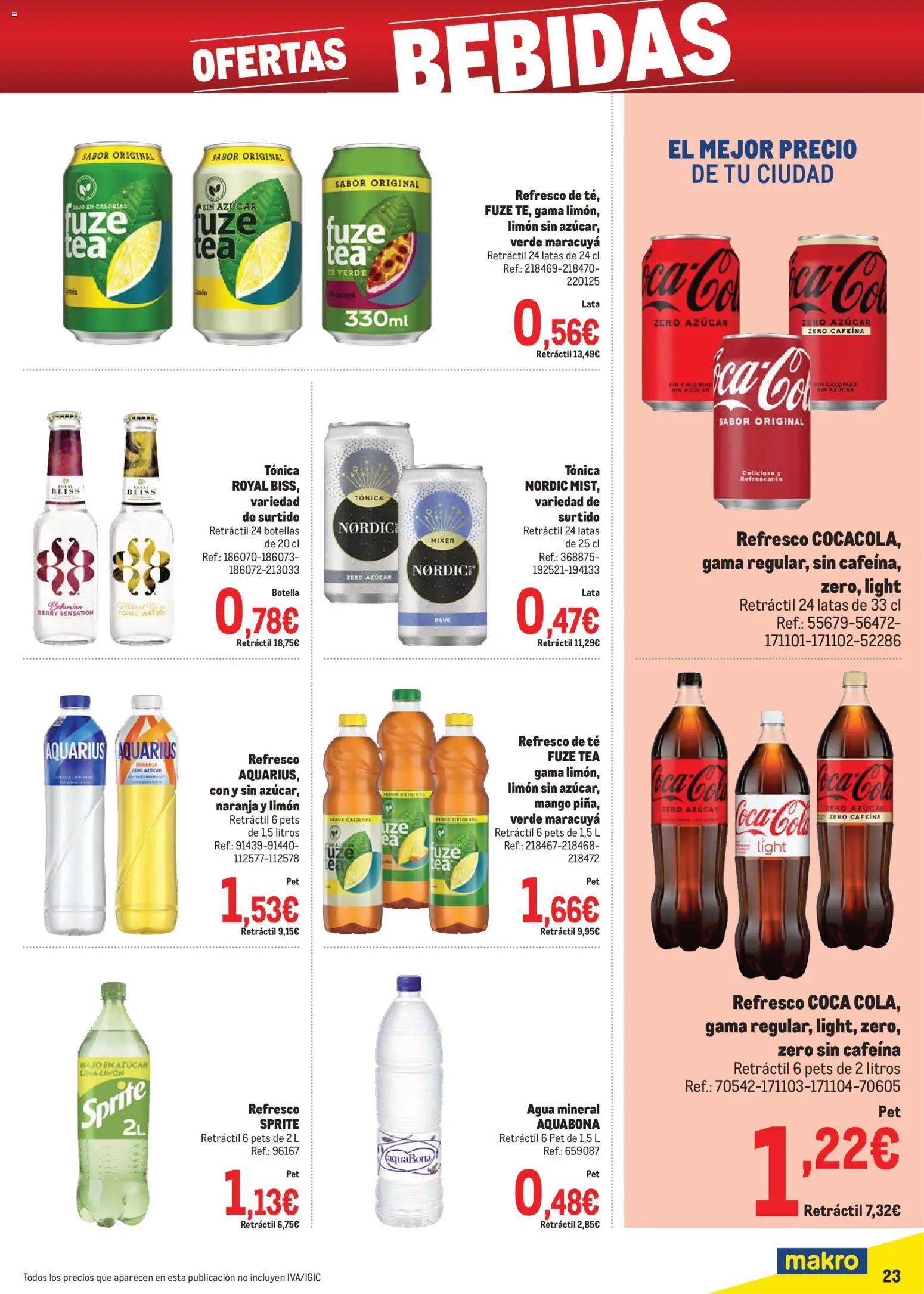 Makro - Precios Sur │ válido desde el 03.11.2025 | Página: 23 | Productos: Té, Πρίζες, Ρούτερ, Agua mineral