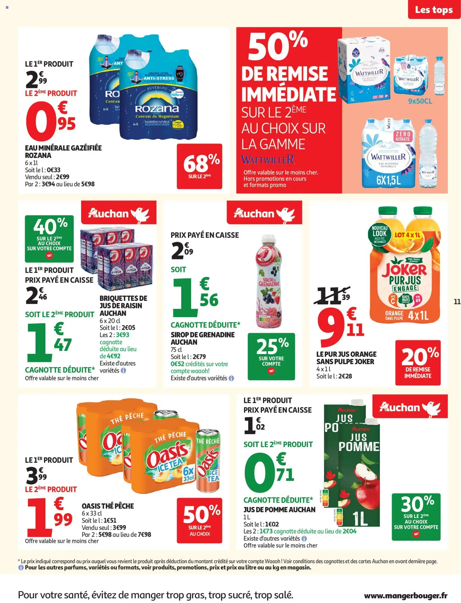 {H1} | Page: 11 | Produits: Montre, Orange, Jus de pomme, Thé