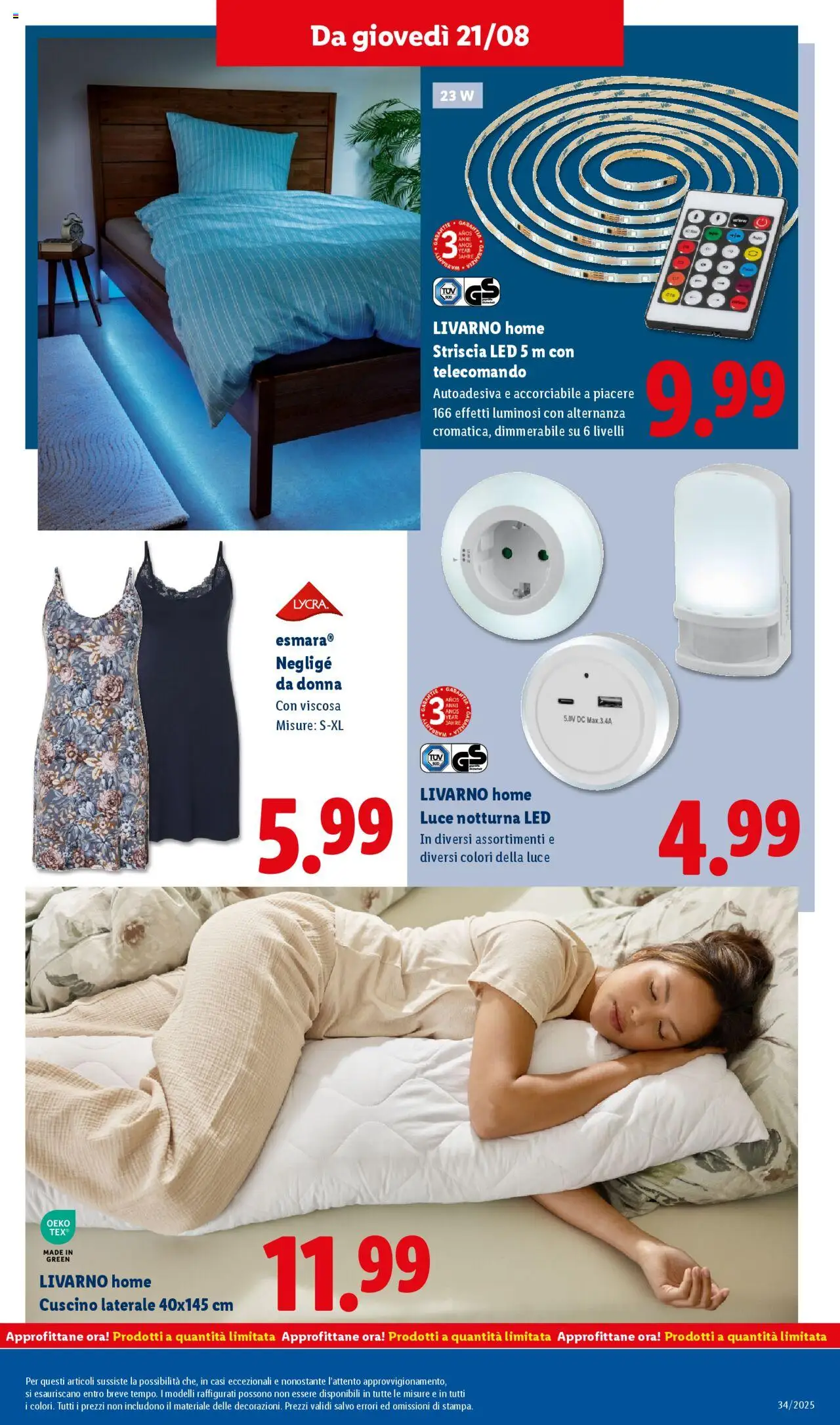 Volantino Lidl del 18.08.2025 | Pagina: 43 | Prodotti: Telecomando, Cuscino