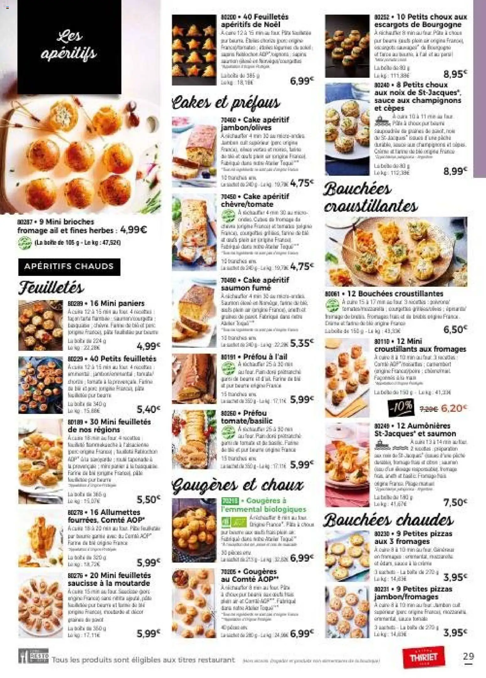 {H1} | Page: 29 | Produits: Saumon fumé, Escargots, Saumon, Noix