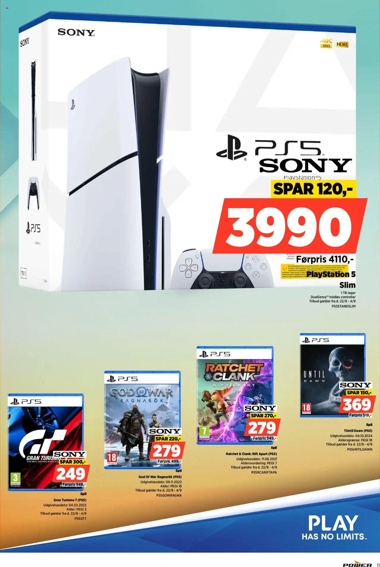 Power Tilbudsavis gyldig fra 22.08.2025 | Side: 11 | Produkter: Playstation, Spil