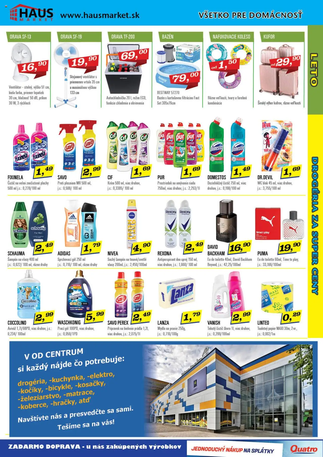 Makos domáce potreby │ platný od 14.07.2025 | Strana: 2 | Produkty: Ventilátor, Toaletný papier, Aviváž, Adidas