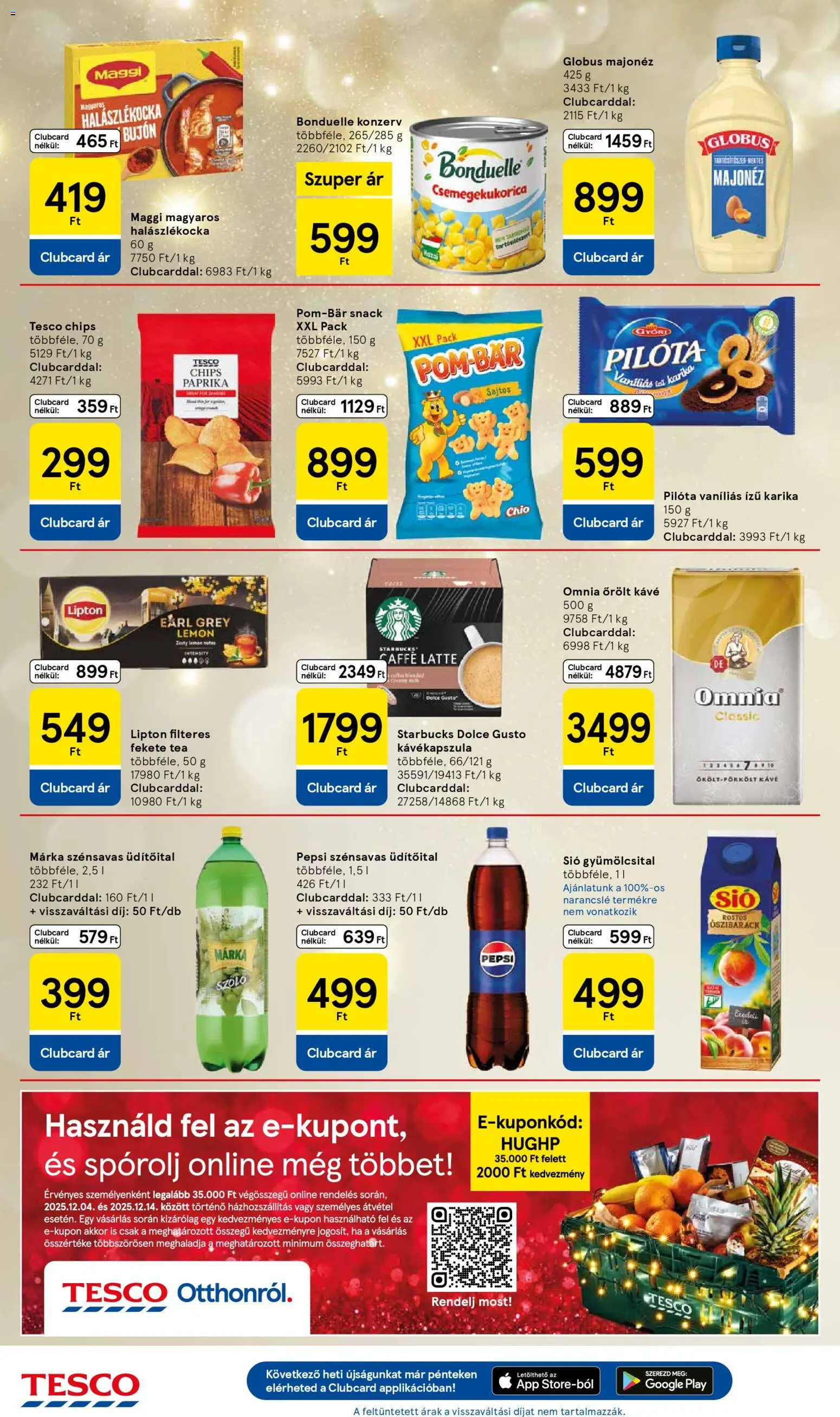 Tesco akciós ujság - amely érvényes a következő dátumtól: 11.12.2025 | Oldal: 6 | Termékek: Dolce Gusto, Szőlő, Gyümölcsital, Majonéz