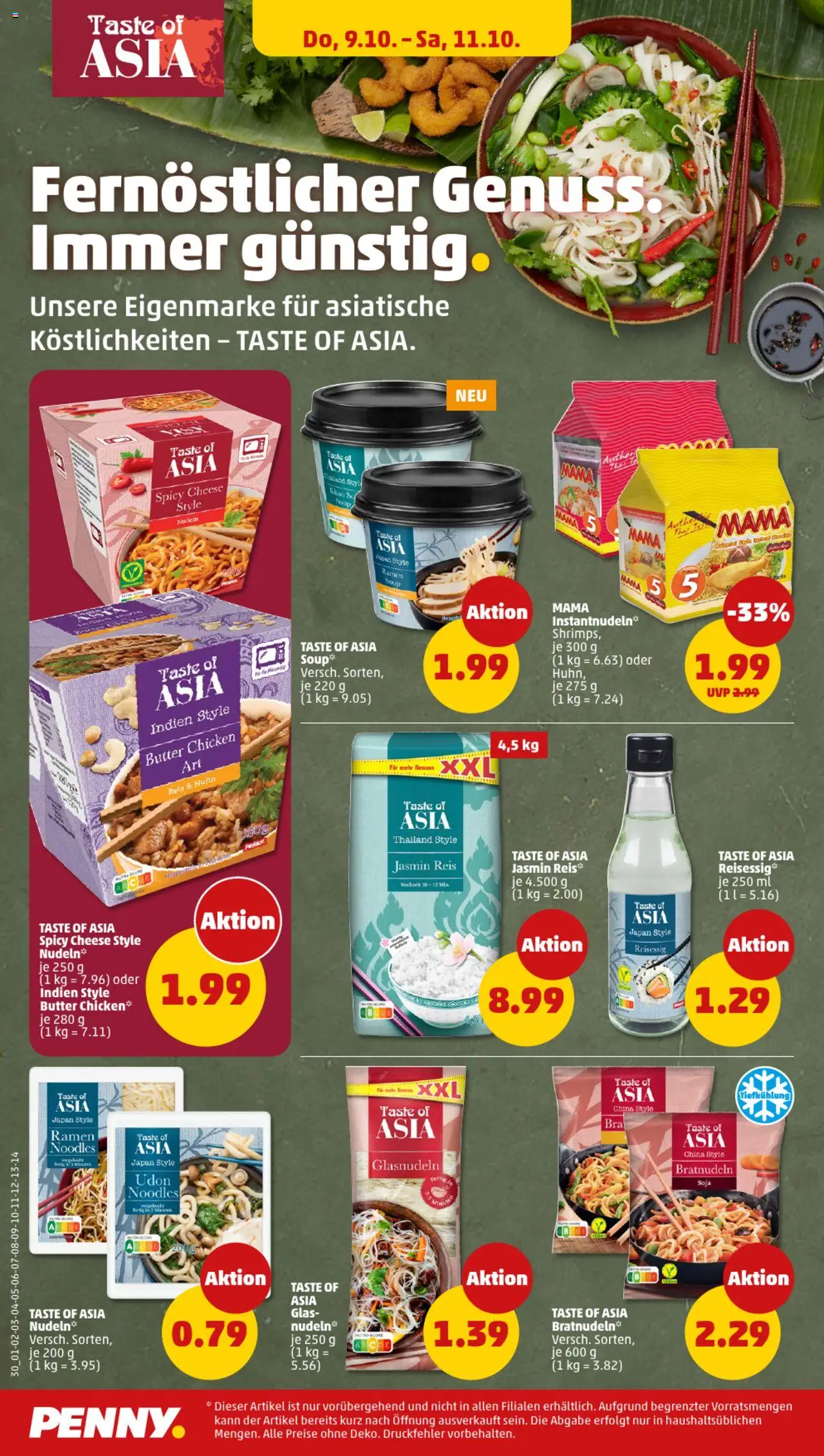 Penny Prospekt 	 – gültig ab 06.10.2025 | Seite: 32 | Produkte: Butter, Reis, Nudeln