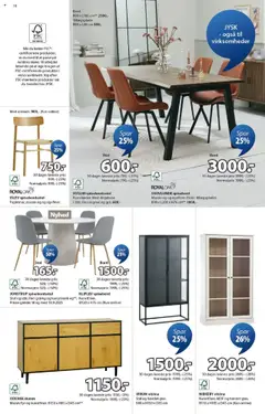 JYSK tilbudsavis – gyldig fra 05.09.2025 | Side: 10 | Produkter: Bord, Stol, Stof, Vitrine