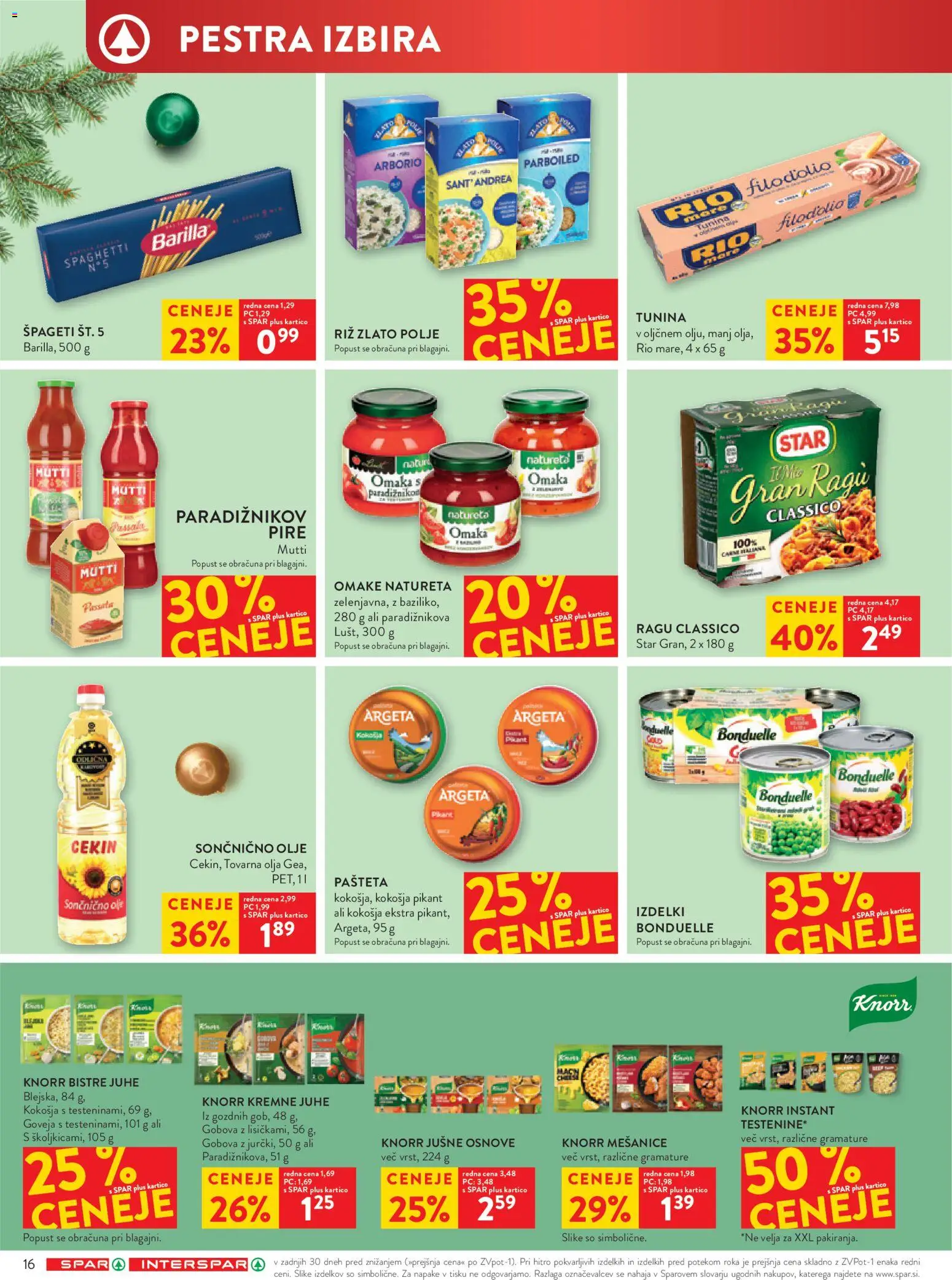 Novi Spar katalog ponudbe – veljaven od 12.11.2025 | Stran: 20 | Izdelki: Pašteta, Olje, Riz, Omaka