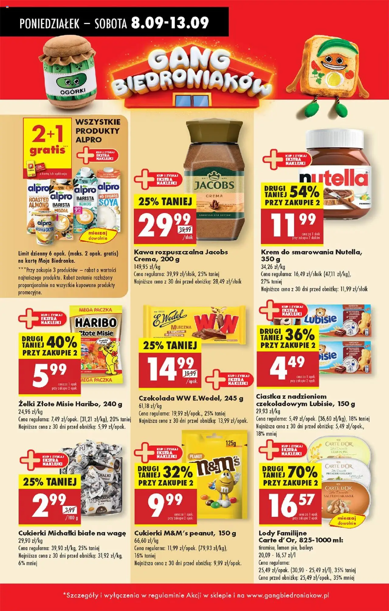 Biedronka gazetka od 08.09.2025 | Strona: 32 | Produkty: Michałki białe, Żelki, Cukierki, Skyr