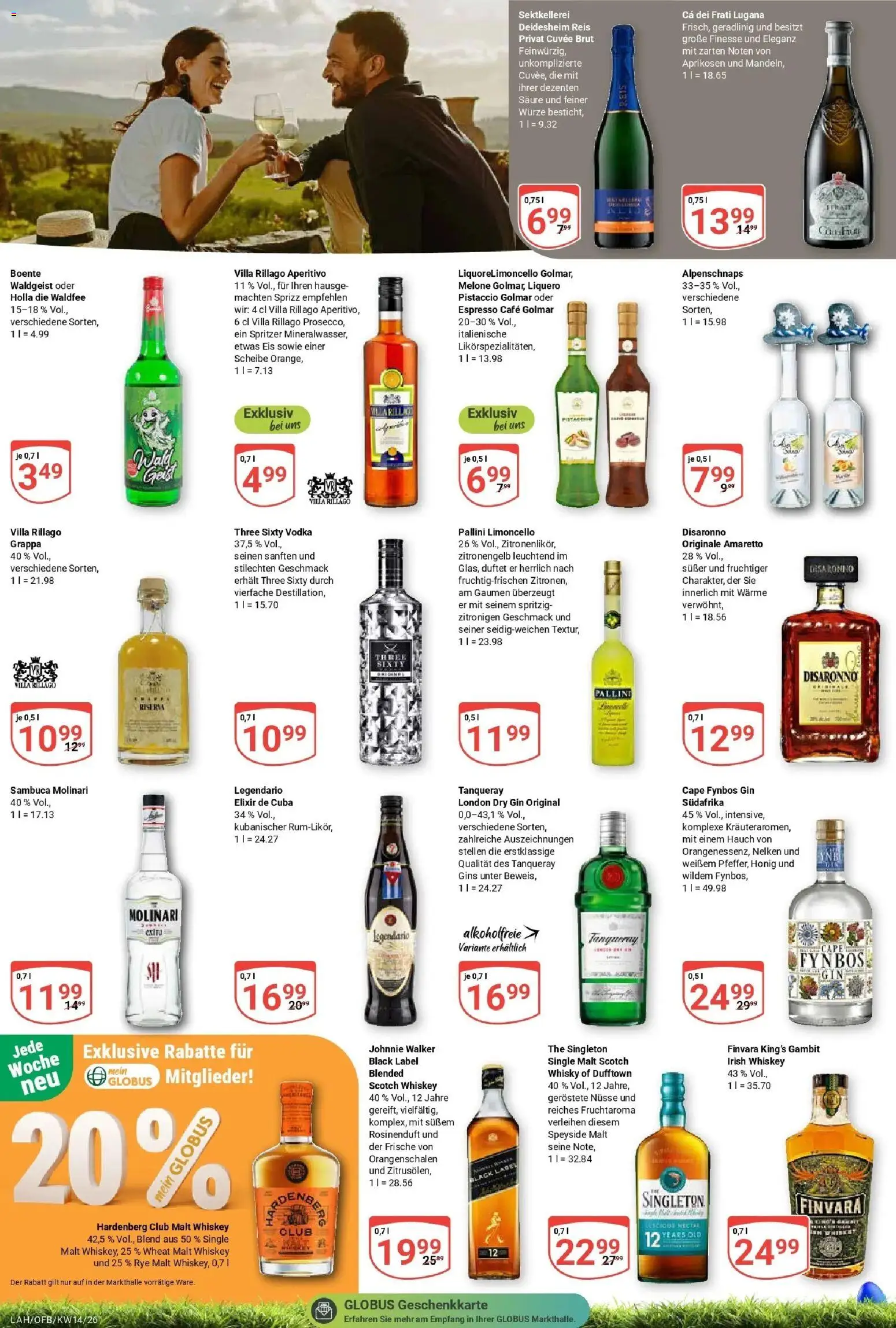 Globus prospekt Lahnstein	 – gültig ab 30.03.2026 | Seite: 21 | Produkte: Whisky, Reis, Sambuca molinari, Johnnie walker