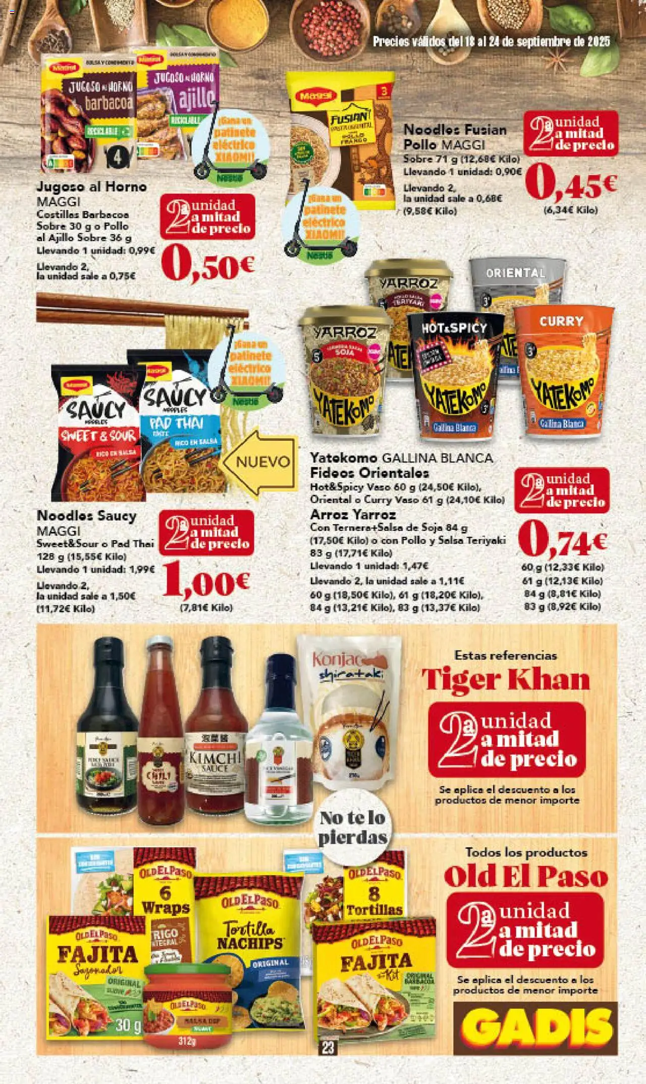 Gadis folleto │ válido desde el 18.09.2025 | Página: 23 | Productos: Patinete, Arroz, Sazonador, Horno
