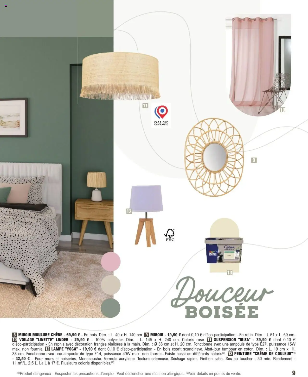 | Page: 9 | Produits: Suspension, Miroir, Lampe, Crème
