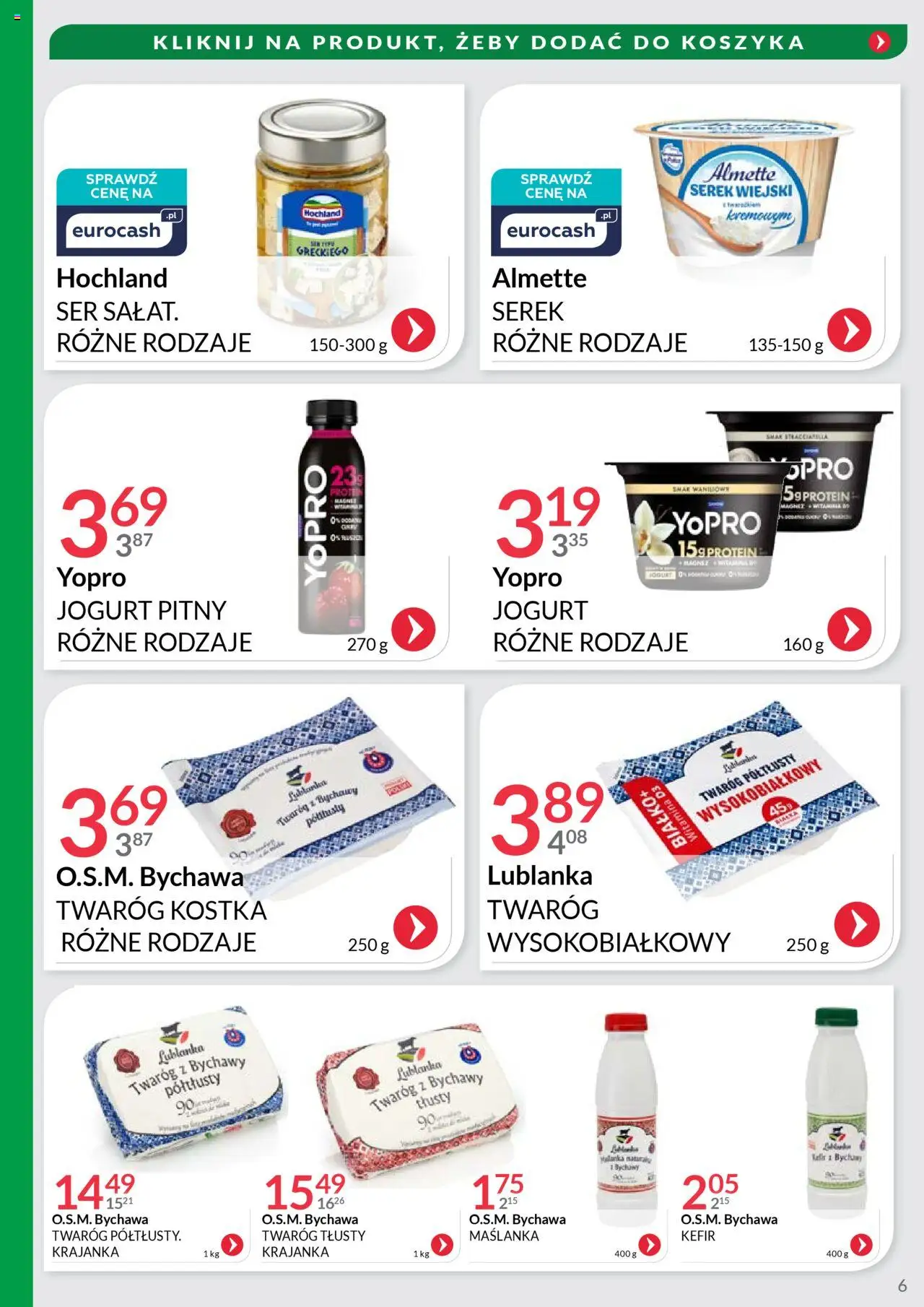Eurocash Gazetka - Oferta Handlowa MR Południowy Wschód od 09.06.2025 | Strona: 6 | Produkty: Kefir, Maślanka, Jogurt pitny, Jogurt