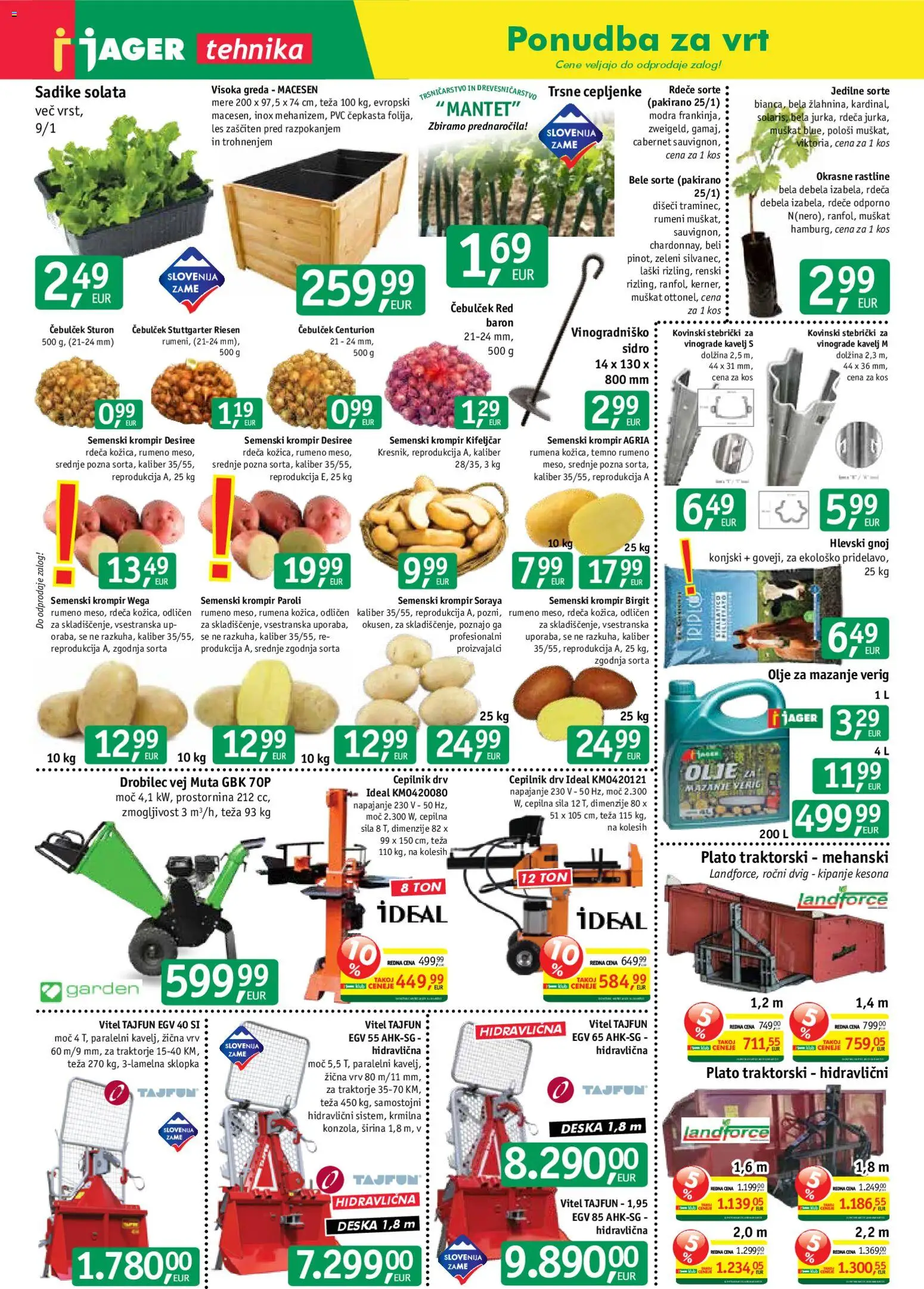 Novi Jager katalog ponudbe – veljaven od 18.02.2026 | Stran: 1 | Izdelki: Teza, Kos, Olje, Solata